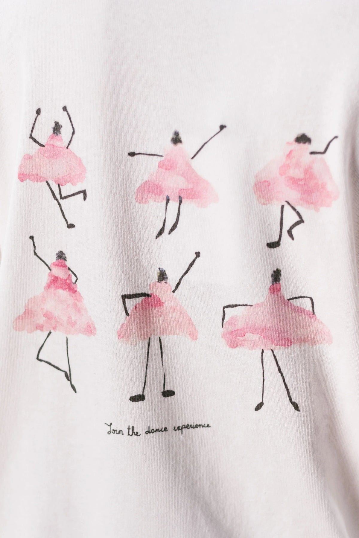 pan femme sweat danseuses en coton blanc casse et rose   sudadera cruda bailarin