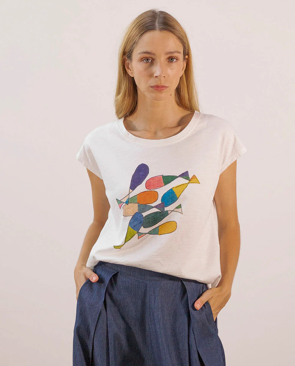 pan femme t shirt poisson multicolore l armoire poethique  2 