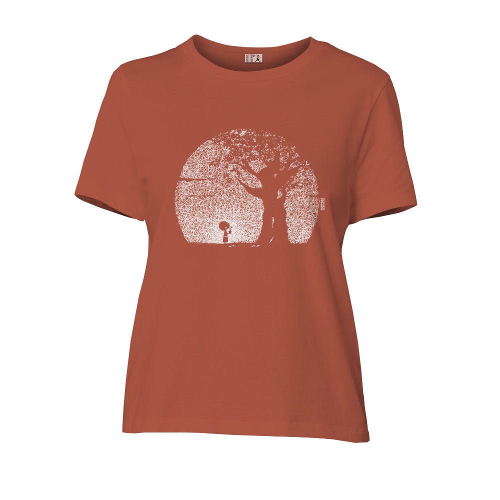 quat rues femme t shirt sevilla pousse rouge argile coton bio l armoire poethique