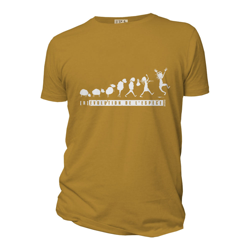 quat rues homme t shirt douala revolution jaune ocre coton bio l armoire poethique