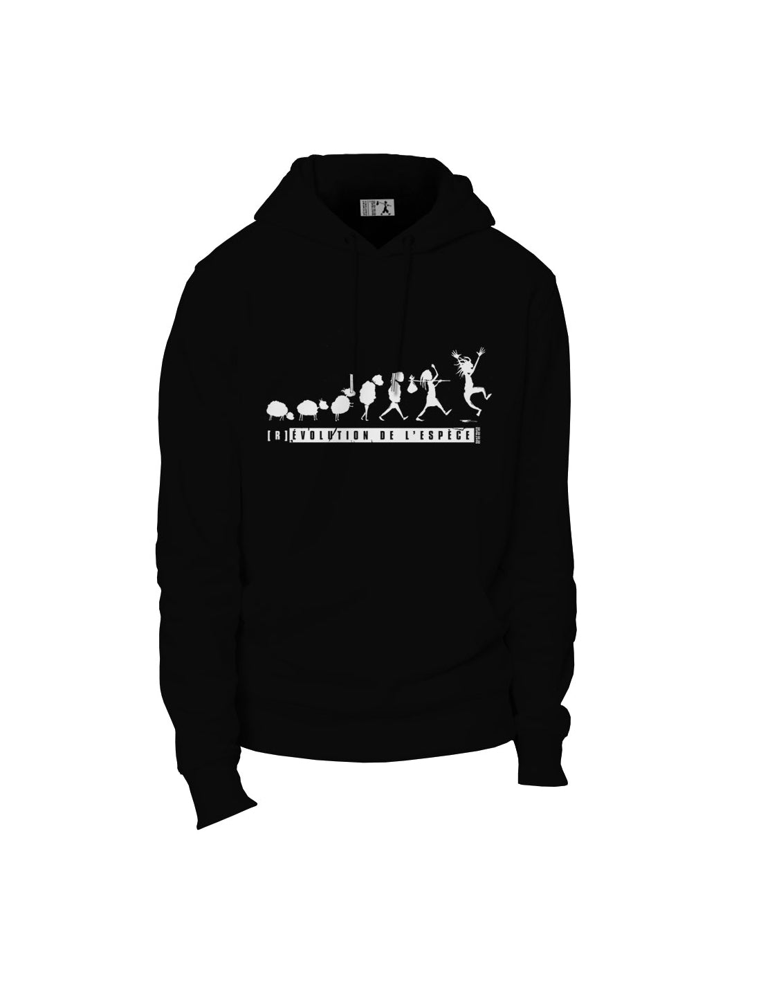 quat rues unisexe sweat jaisalmer revolution espece noir coton bio l armoire poethique