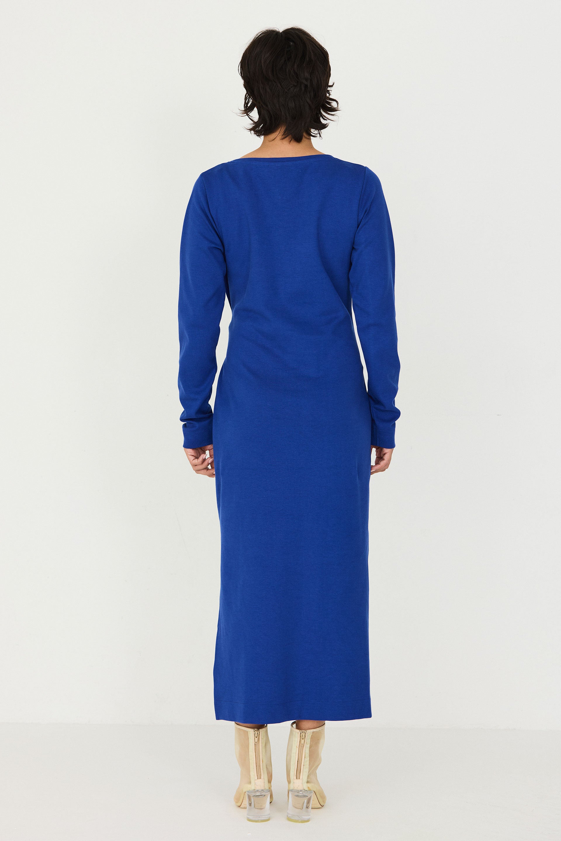 robe longue en coton bio ide  bleu skfk femme robe longue noeud ide coton bio bleu l armoire poethique 4