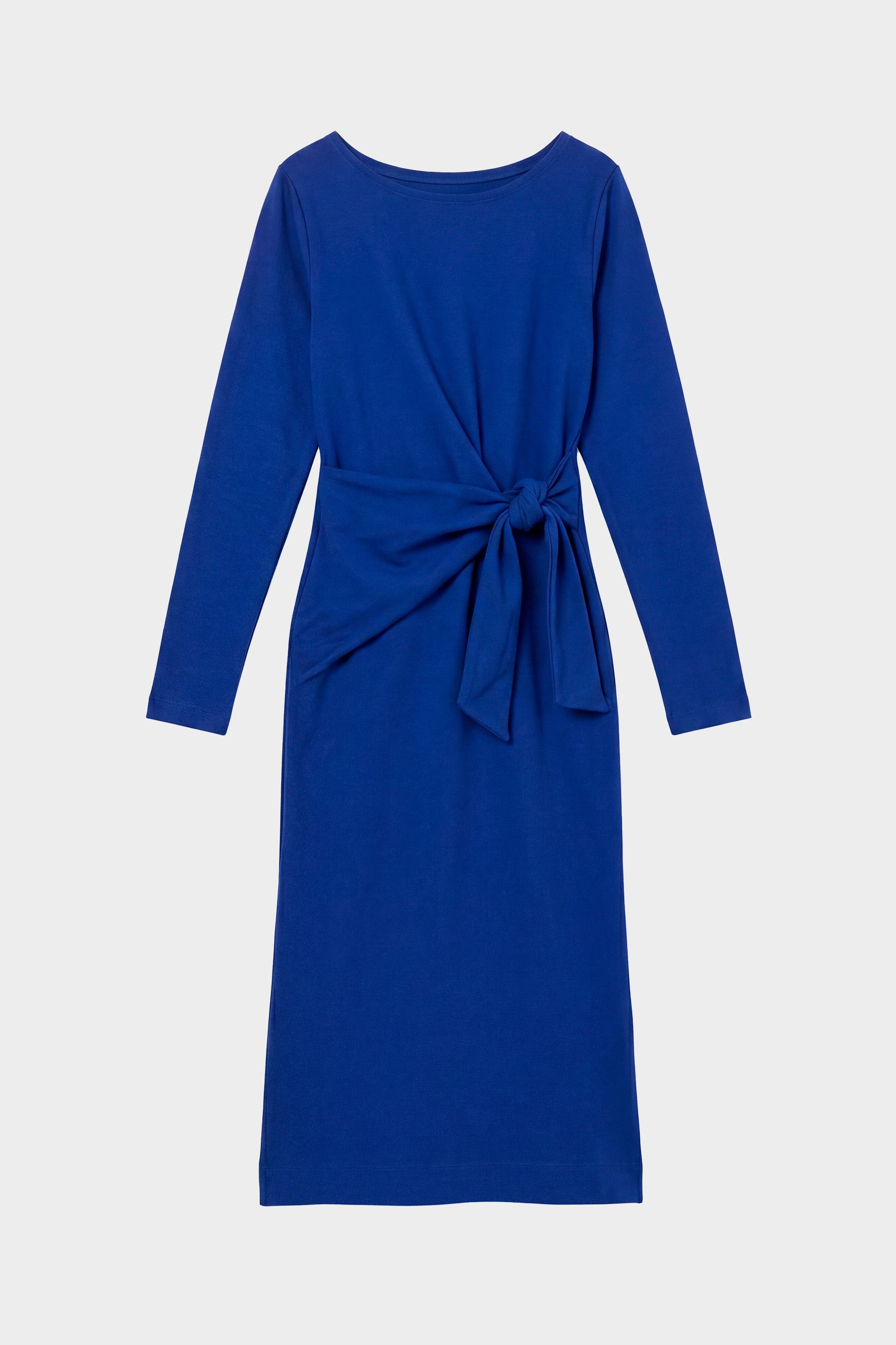 robe longue en coton bio ide  bleu skfk femme robe longue noeud ide coton bio bleu l armoire poethique 5