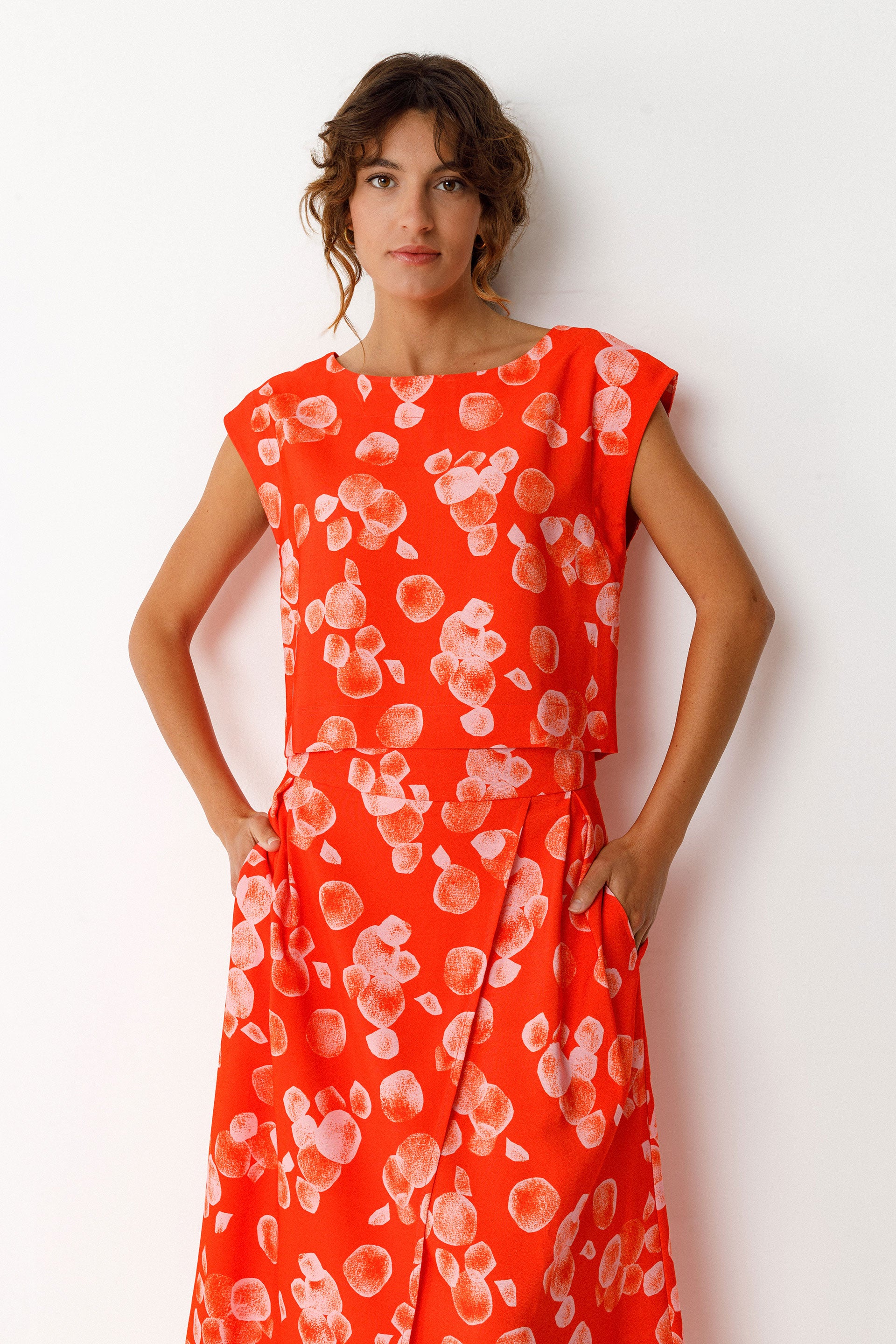 skfk femme blouse ahien cell orange lenzing ecovero l armoire poethique  1 