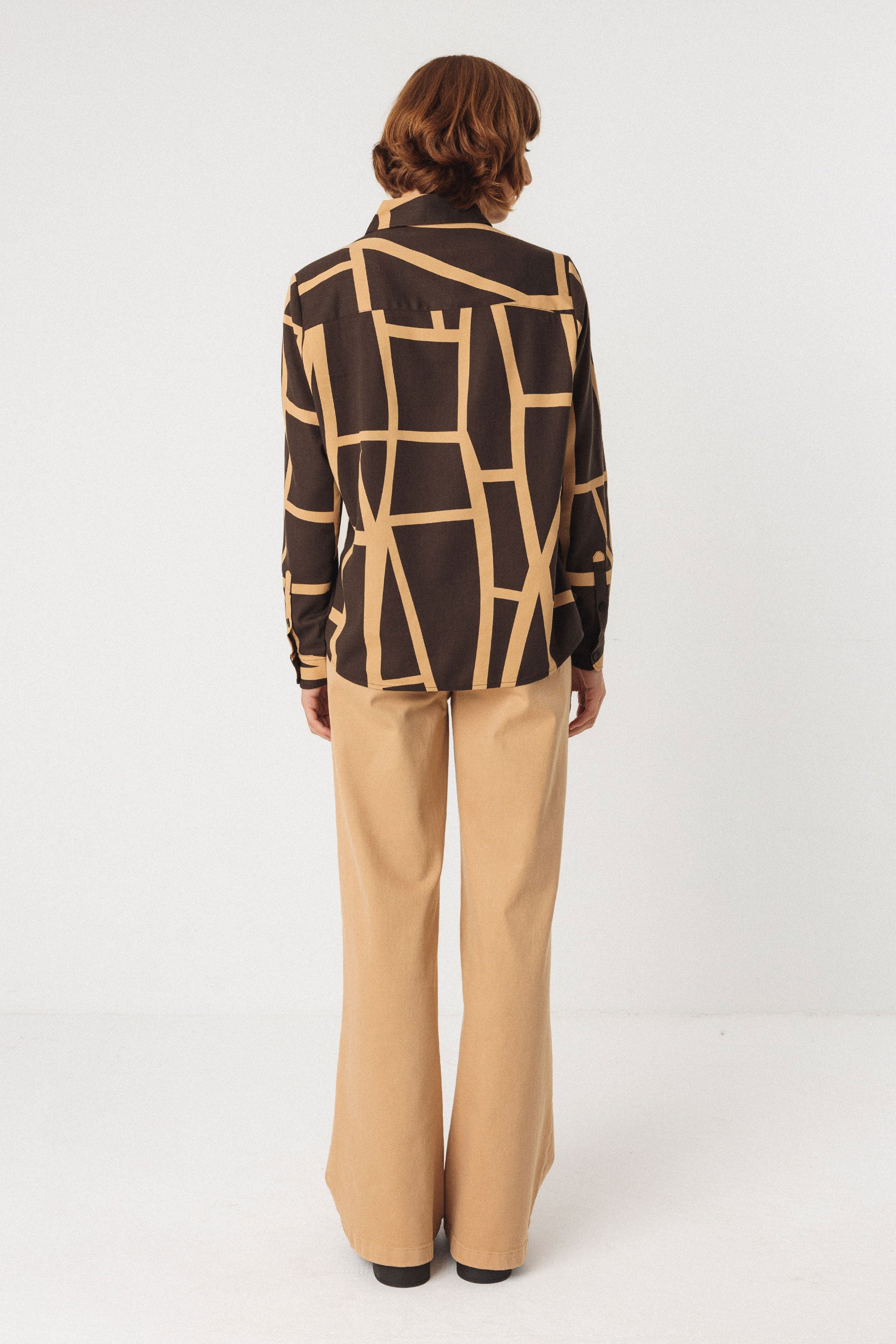 skfk femme blouse asune kintsugi marron beige coton bio lenzing ecovero l armoire poethique  4 