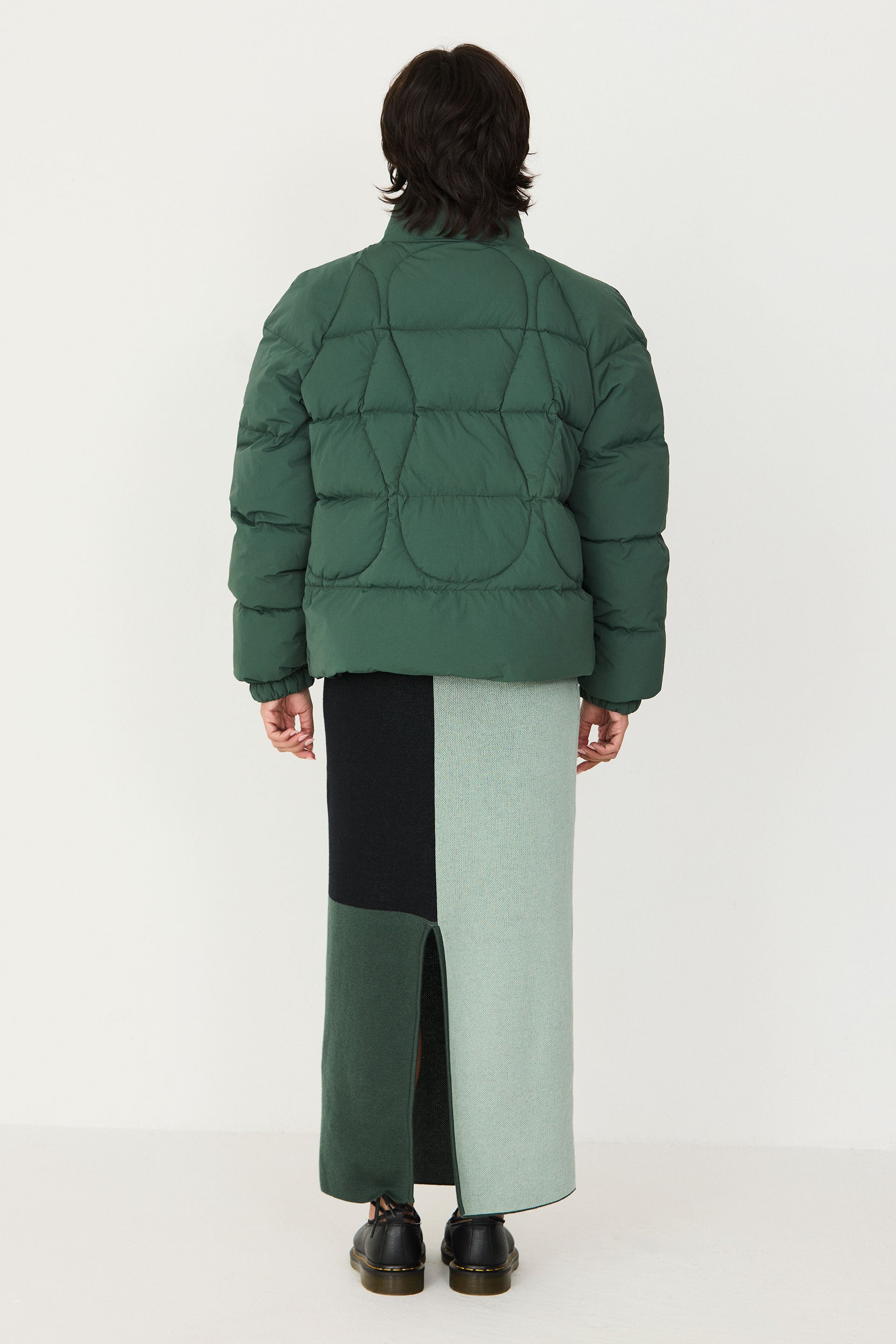 skfk femme blouson doudoune bonboia nylon recycle vert l armoire poethique  2 