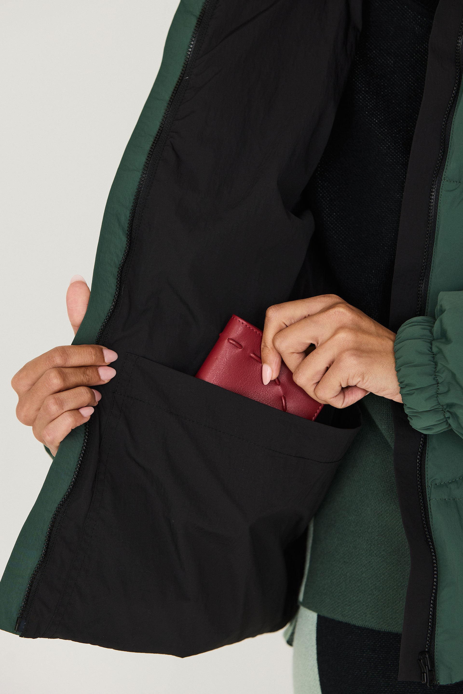 skfk femme blouson doudoune bonboia nylon recycle vert l armoire poethique  3 