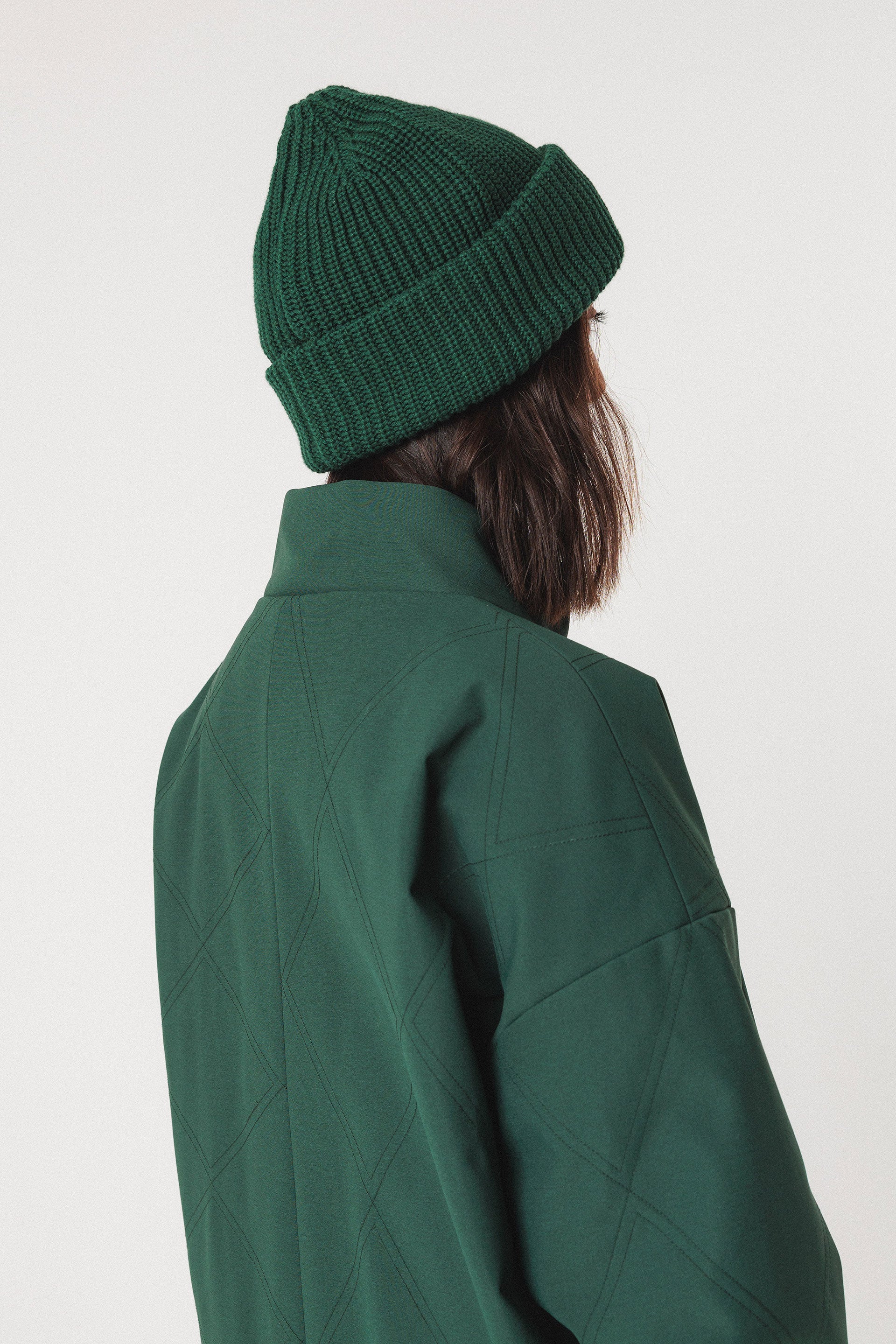 skfk femme bonnet zala coton bio vert fonce l armoire poethique  3 