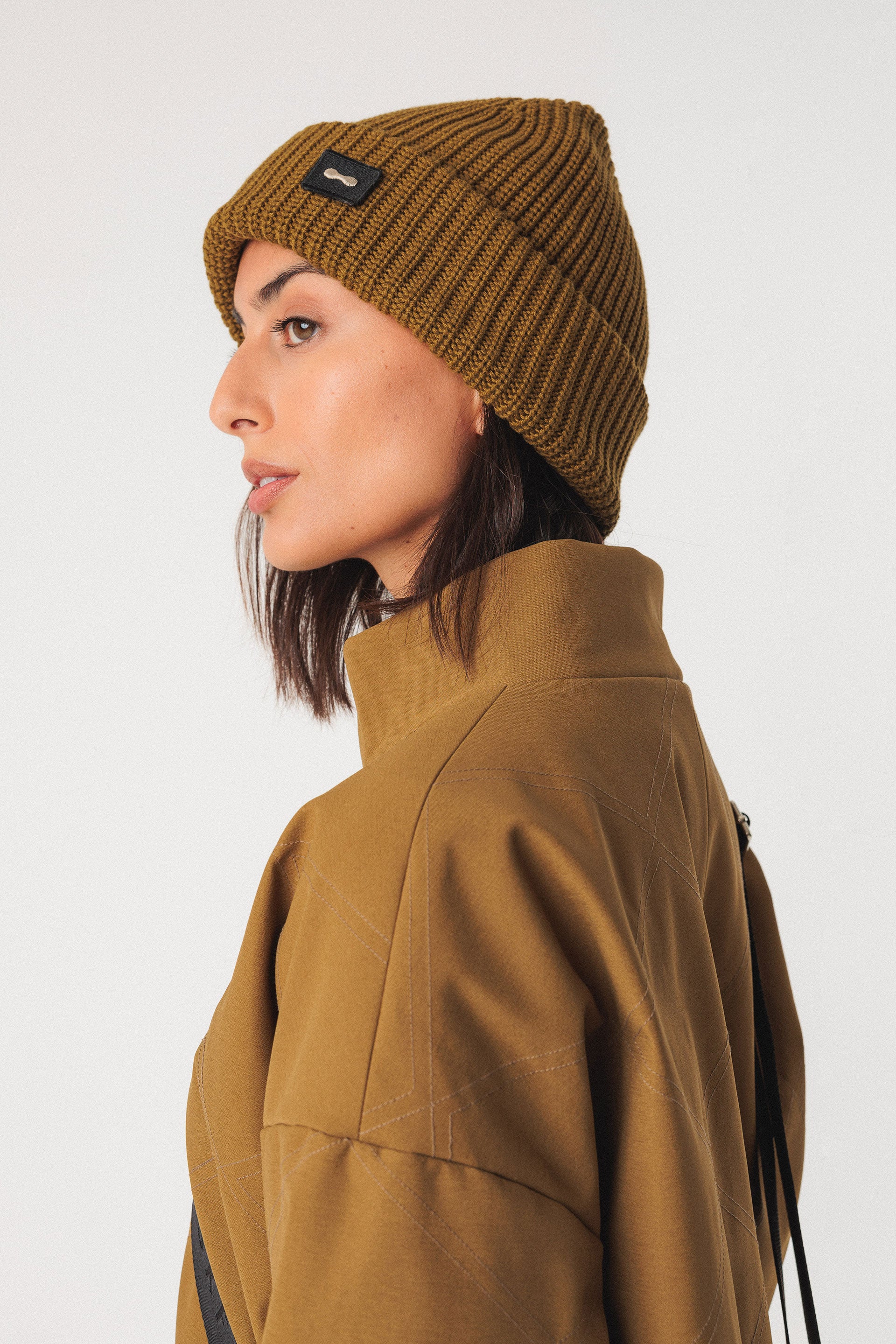 skfk femme bonnet zala coton bio vert olive l armoire poethique  2 