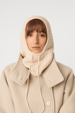 skfk femme cagoule xano coton bio creme l armoire poethique  1 