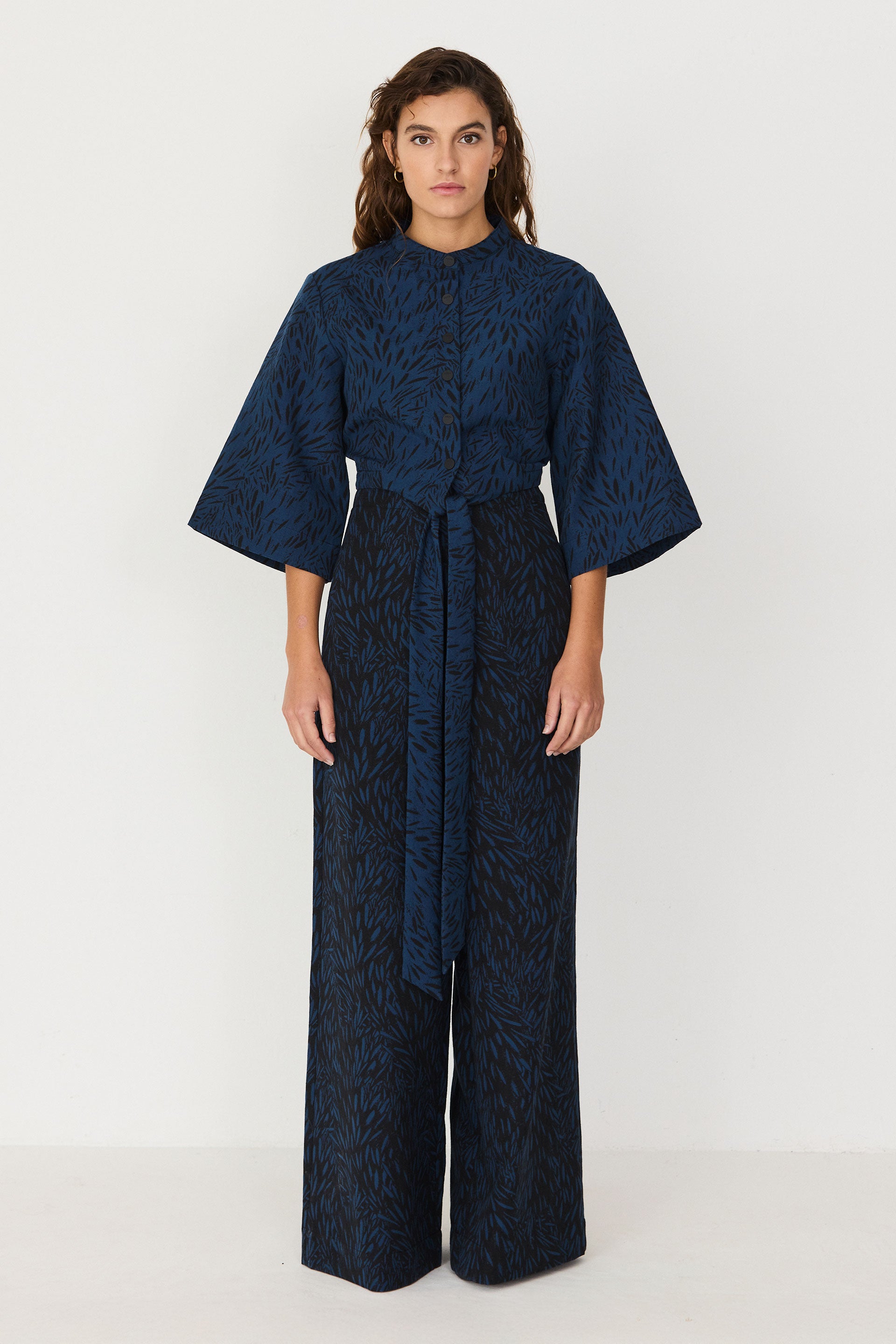 skfk femme combinaison kattalin leaves coton bio bleu petrole bleu fonce l armoire poethique 1 