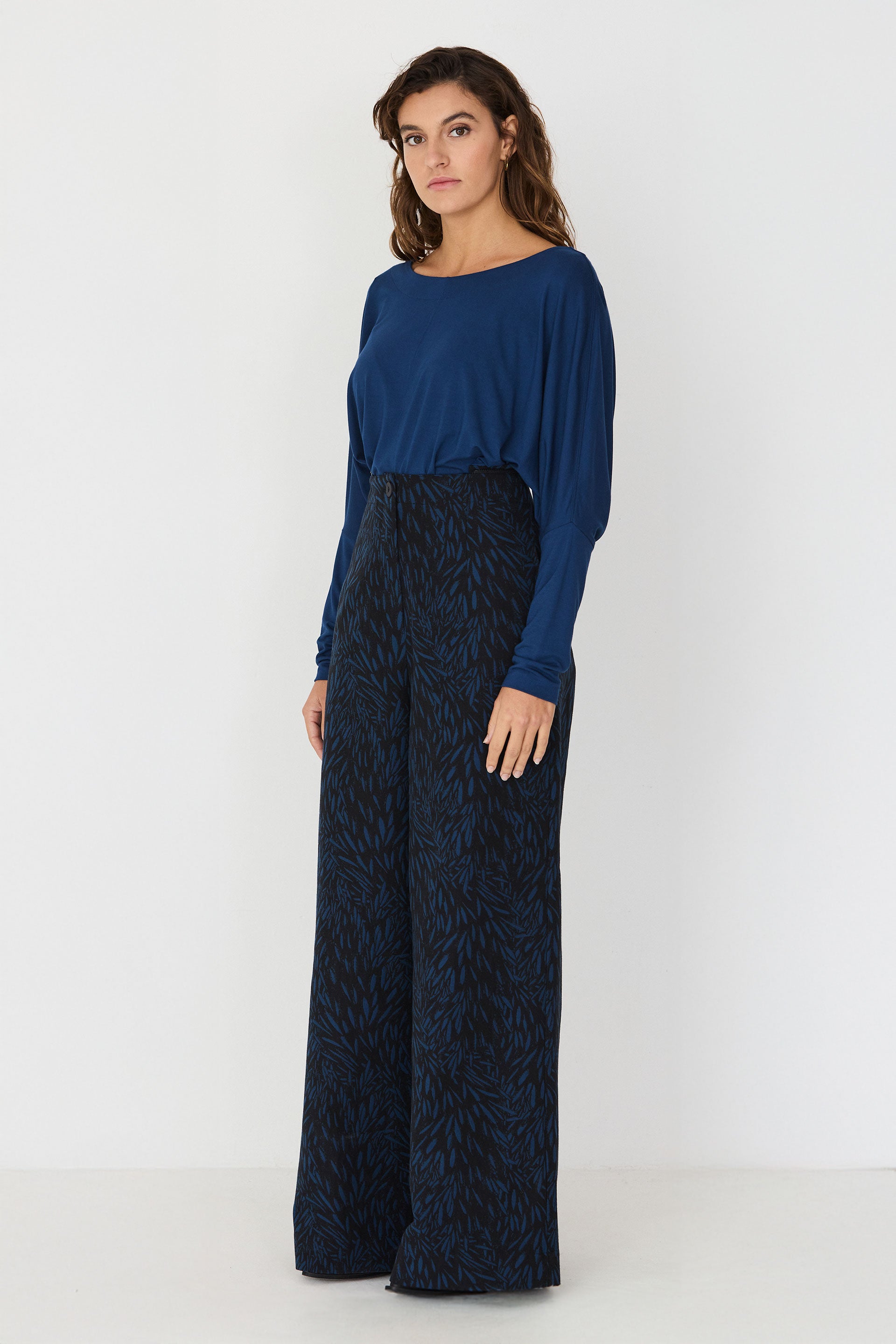 skfk femme combinaison kattalin leaves coton bio bleu petrole bleu fonce l armoire poethique 5 