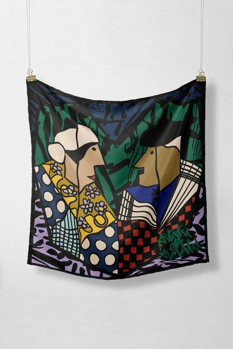 skfk femme foulard asabak coton bio multicolore l armoire poethique  2 