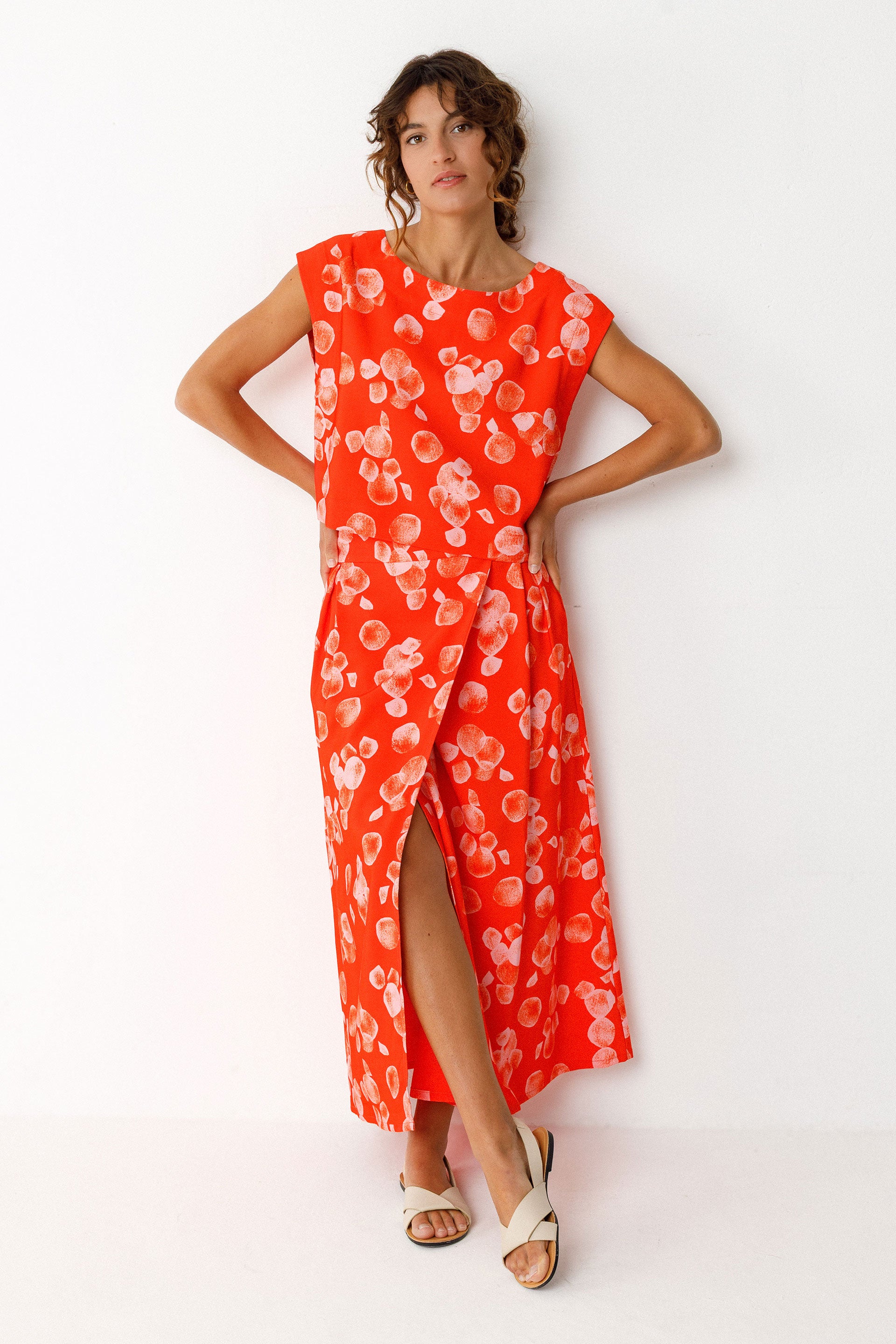 skfk femme jupe areli cell orange lenzing ecovero l armoire poethique  1 