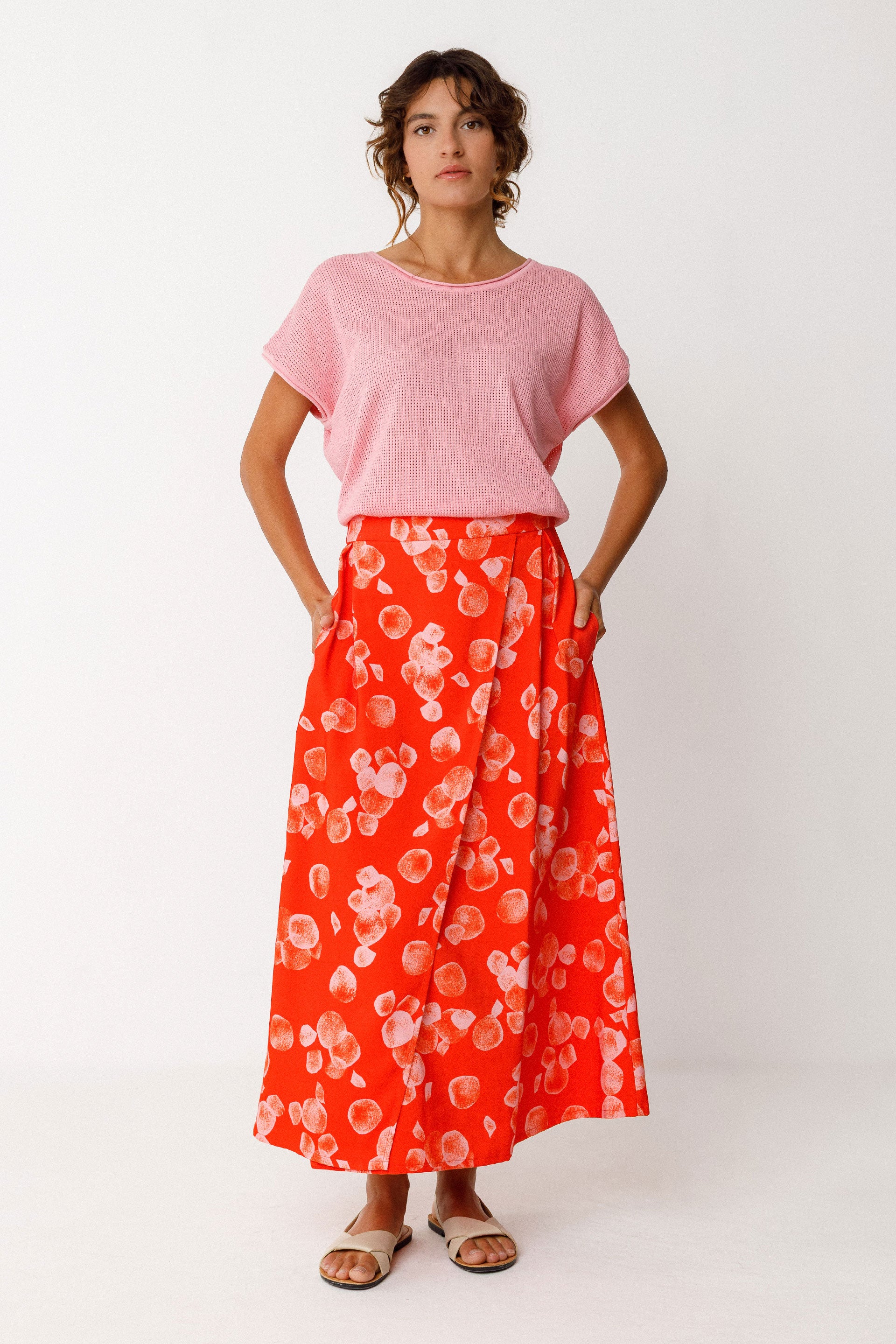 skfk femme jupe areli cell orange lenzing ecovero l armoire poethique  2 