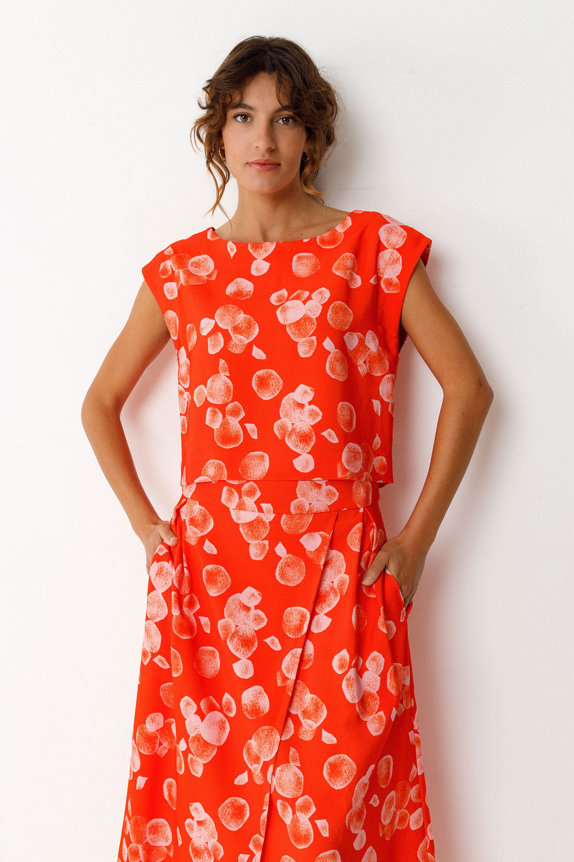 skfk femme jupe areli cell orange lenzing ecovero l armoire poethique  3 