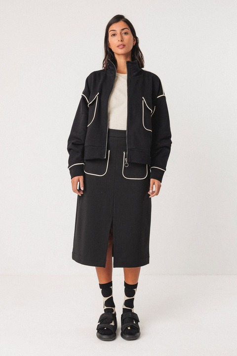 skfk femme jupe eza tencel modal noir l armoire poethique  1 