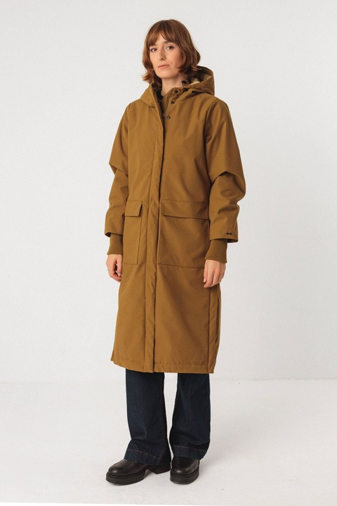 skfk femme manteau impermeable adana polyester recycle vert olive l armoire poethique  2 