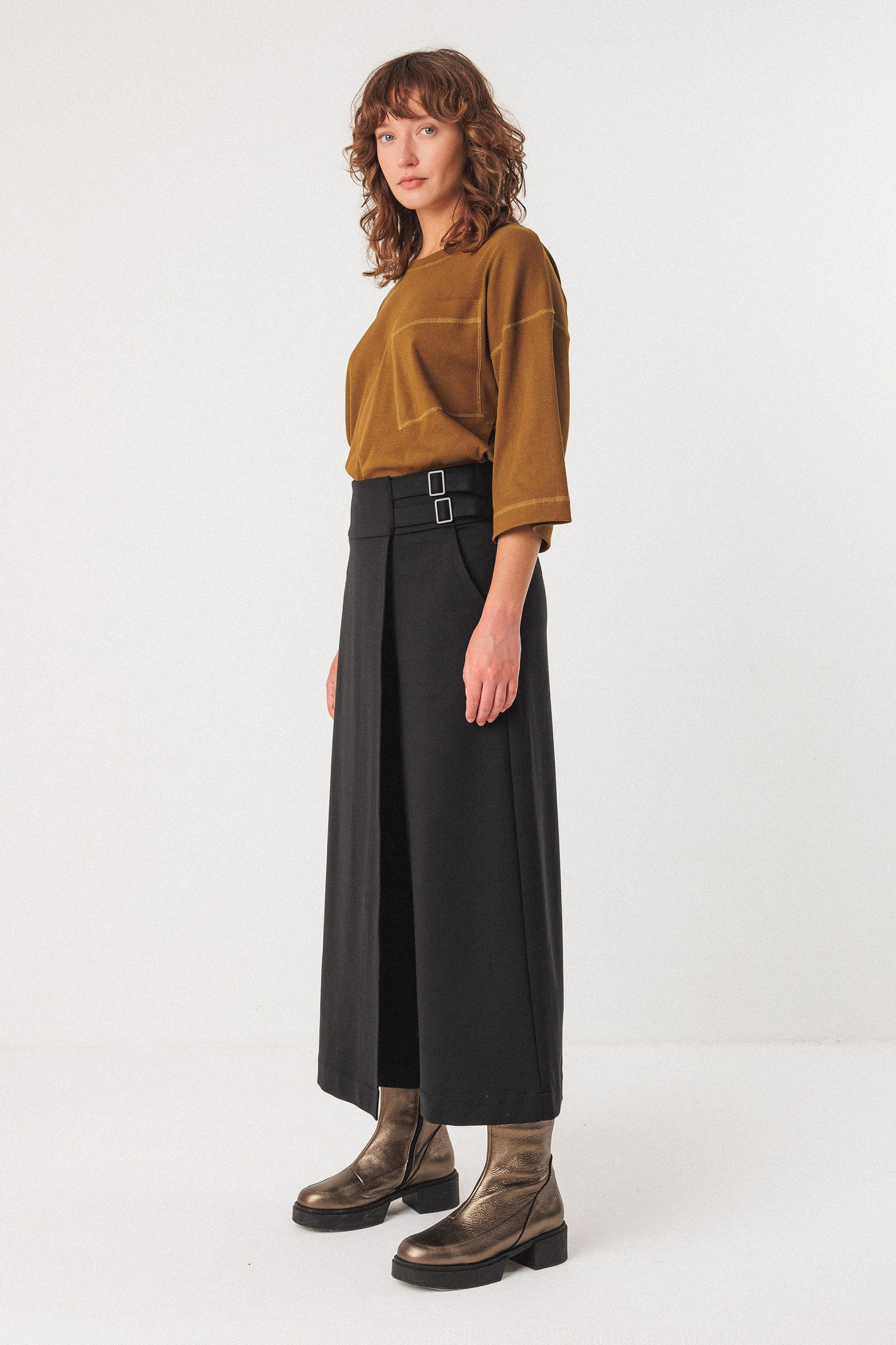 skfk femme pantalon araika tencel modal noir l armoire poethique  3 