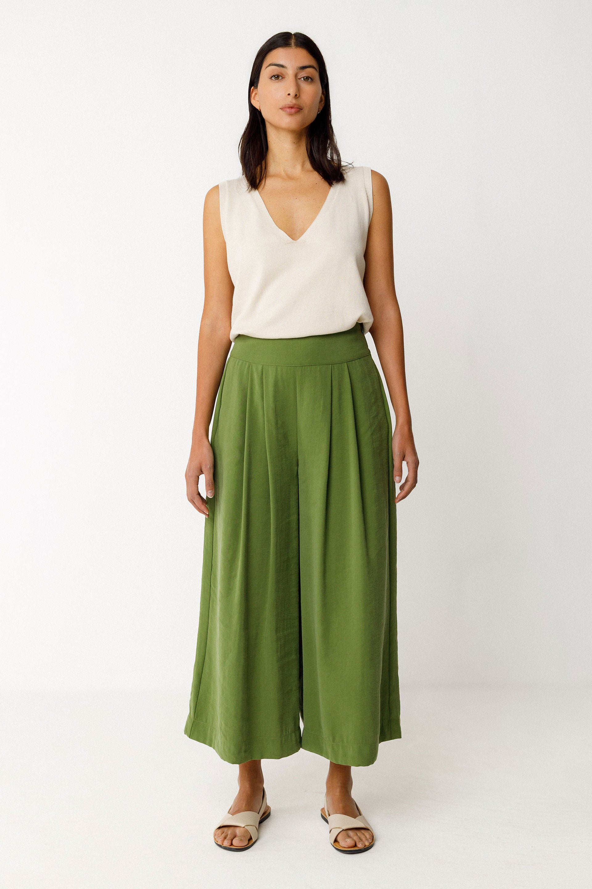 skfk femme pantalon enetz vert modal tencel l armoire poethique  3 