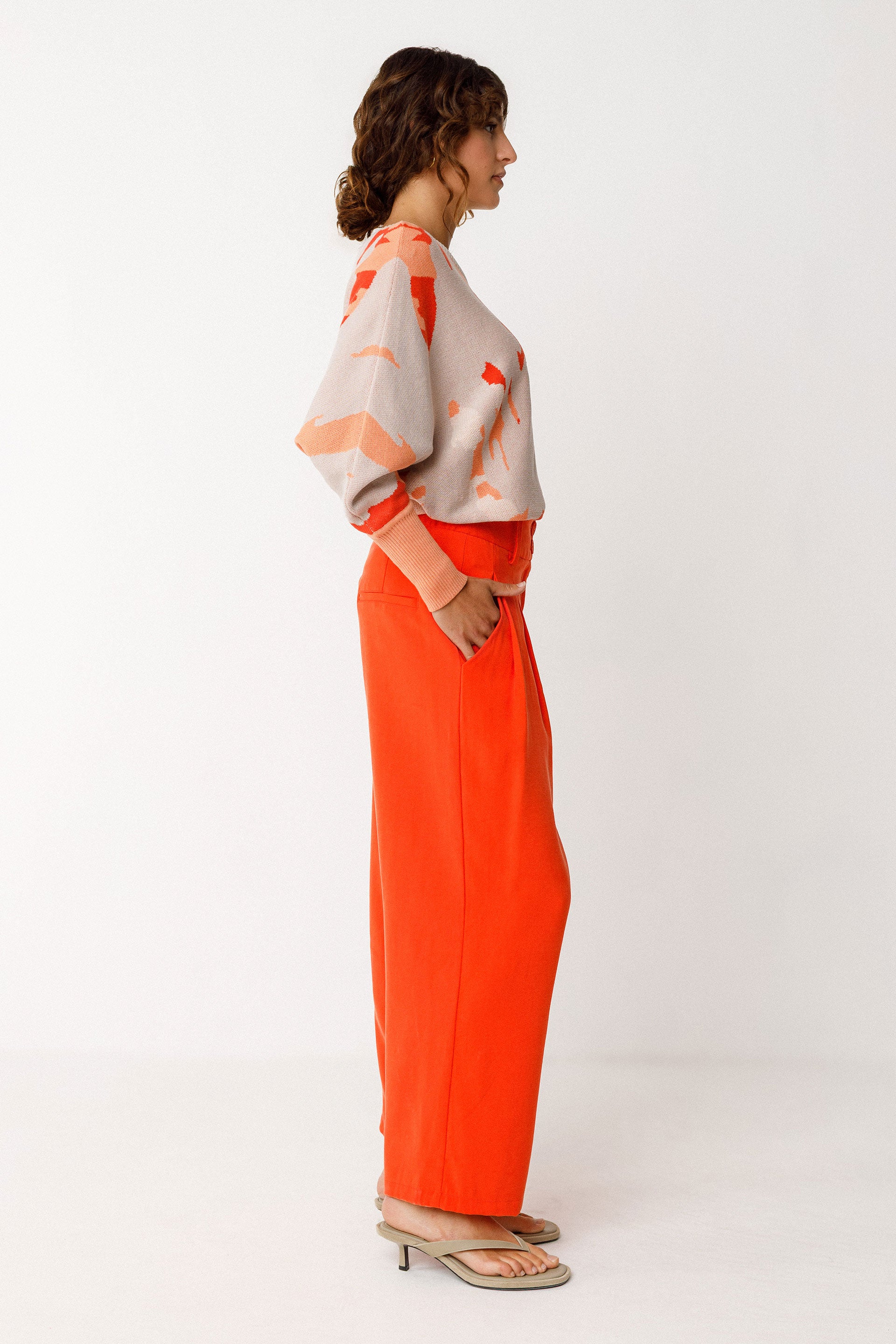 skfk femme pantalon esti orange lenzing ecovero l armoire poethique  2 