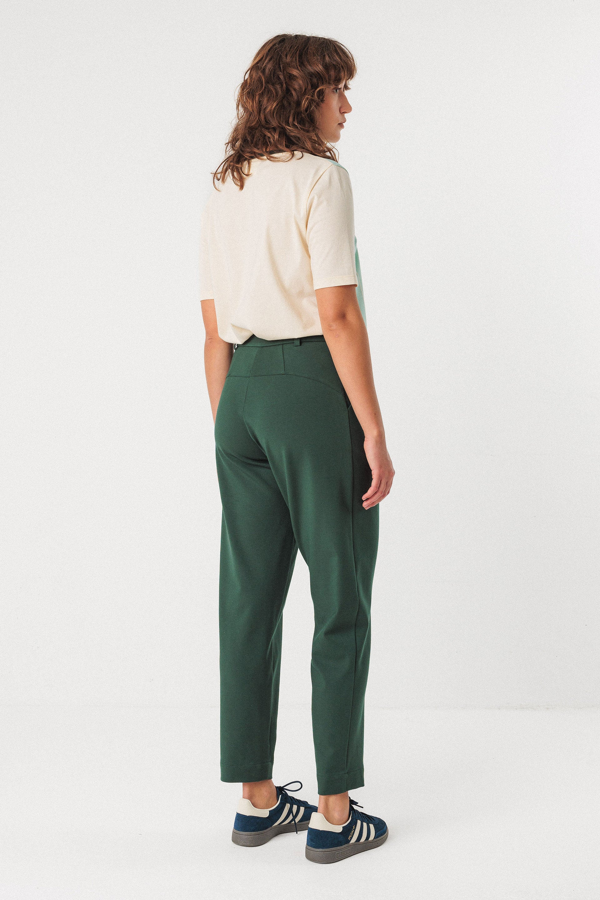 skfk femme pantalon ezama tencel modal vert l armoire poethique  3 