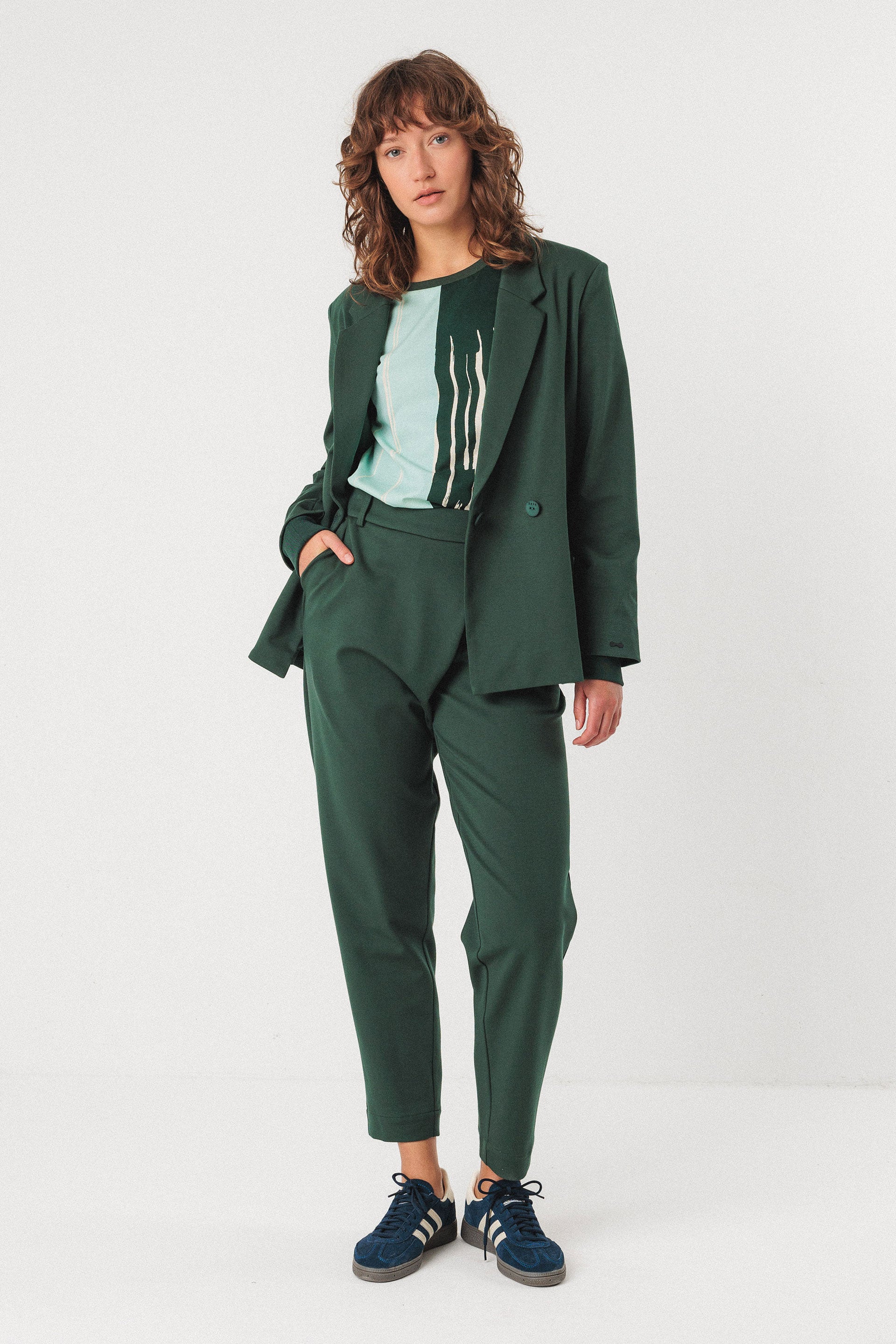 skfk femme pantalon ezama tencel modal vert l armoire poethique  4 