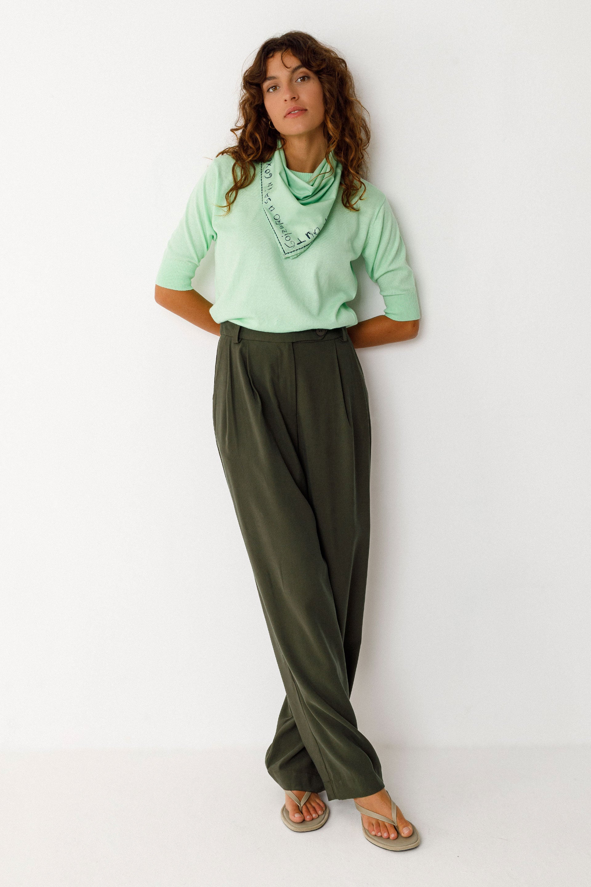 skfk femme pantalon haide vert lenzing ecovero l armoire poethique  4 