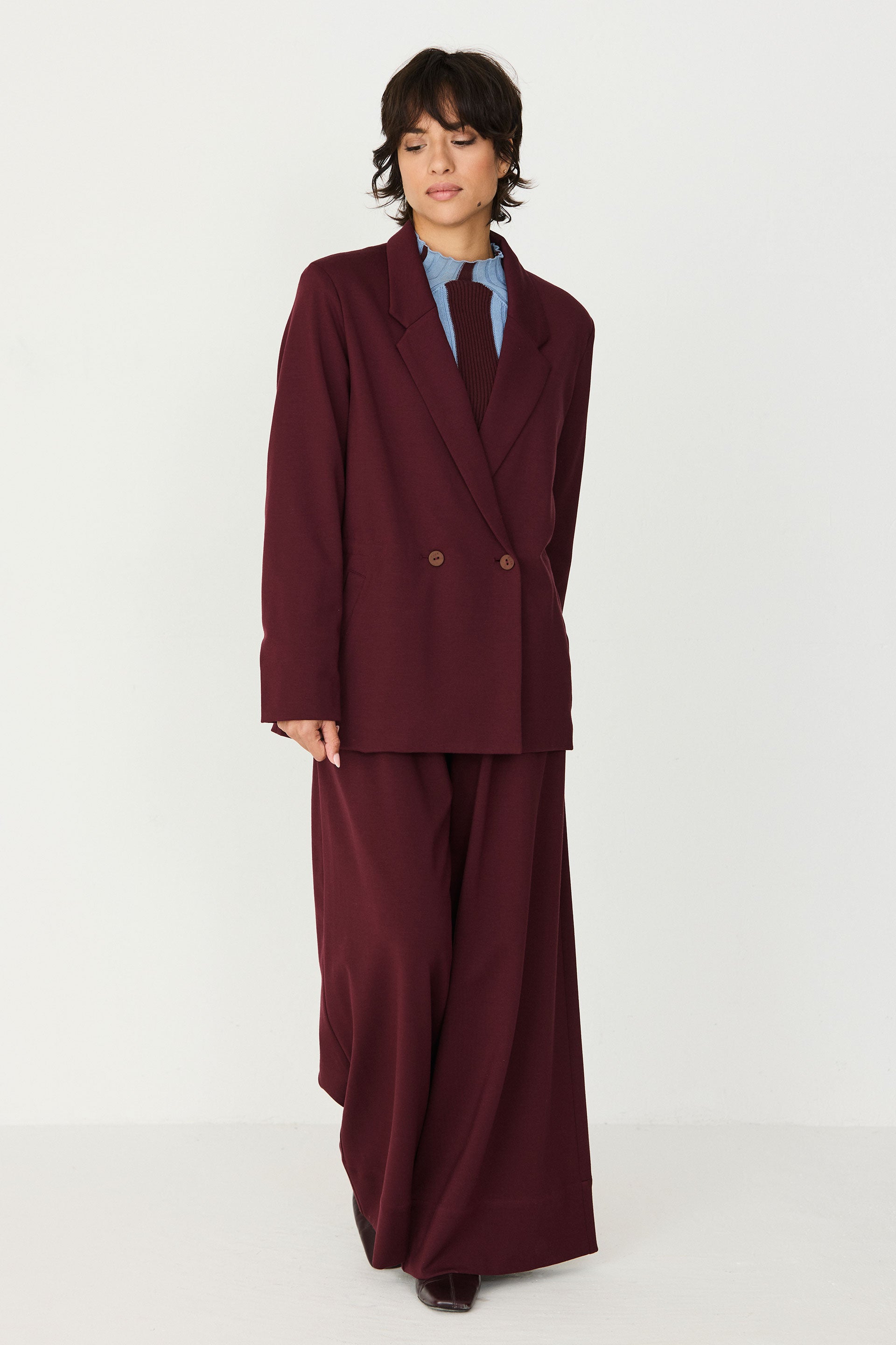 skfk femme pantalon large nia tencel modal bordeaux l armoire poethique 4 
