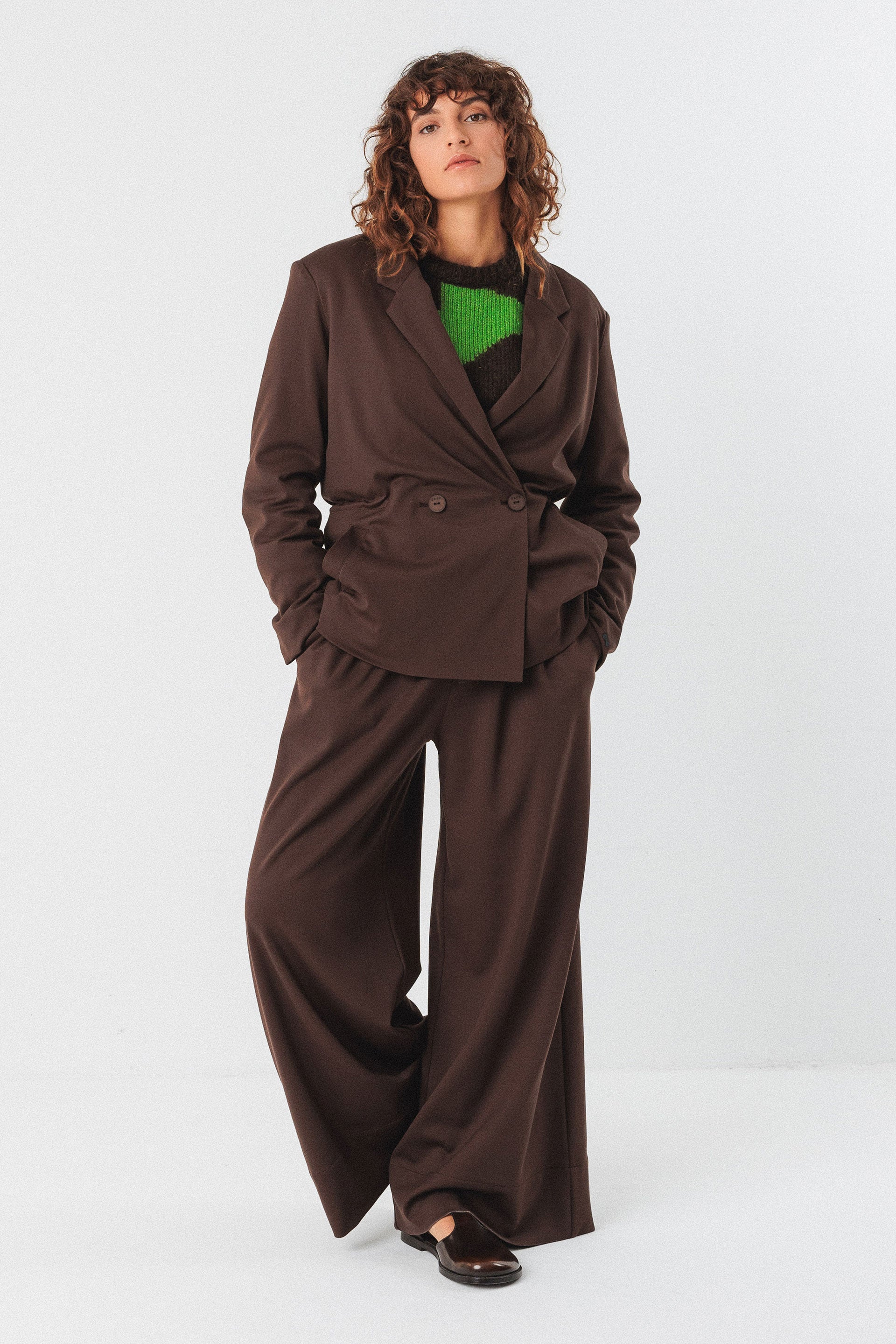 skfk femme pantalon nia tencel modal marron l armoire poethique  3 