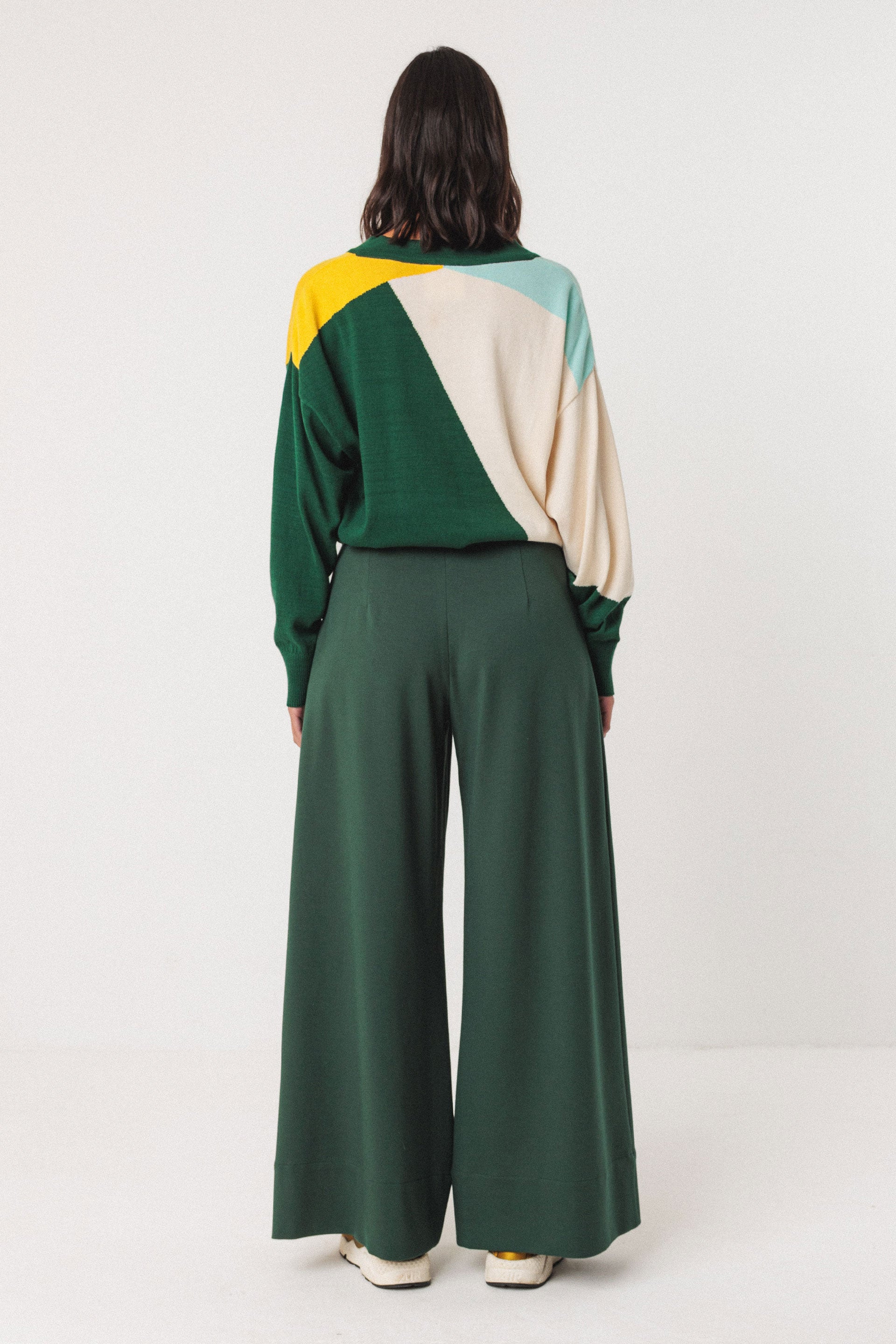 skfk femme pantalon nia tencel modal vert l armoire poethique  4 