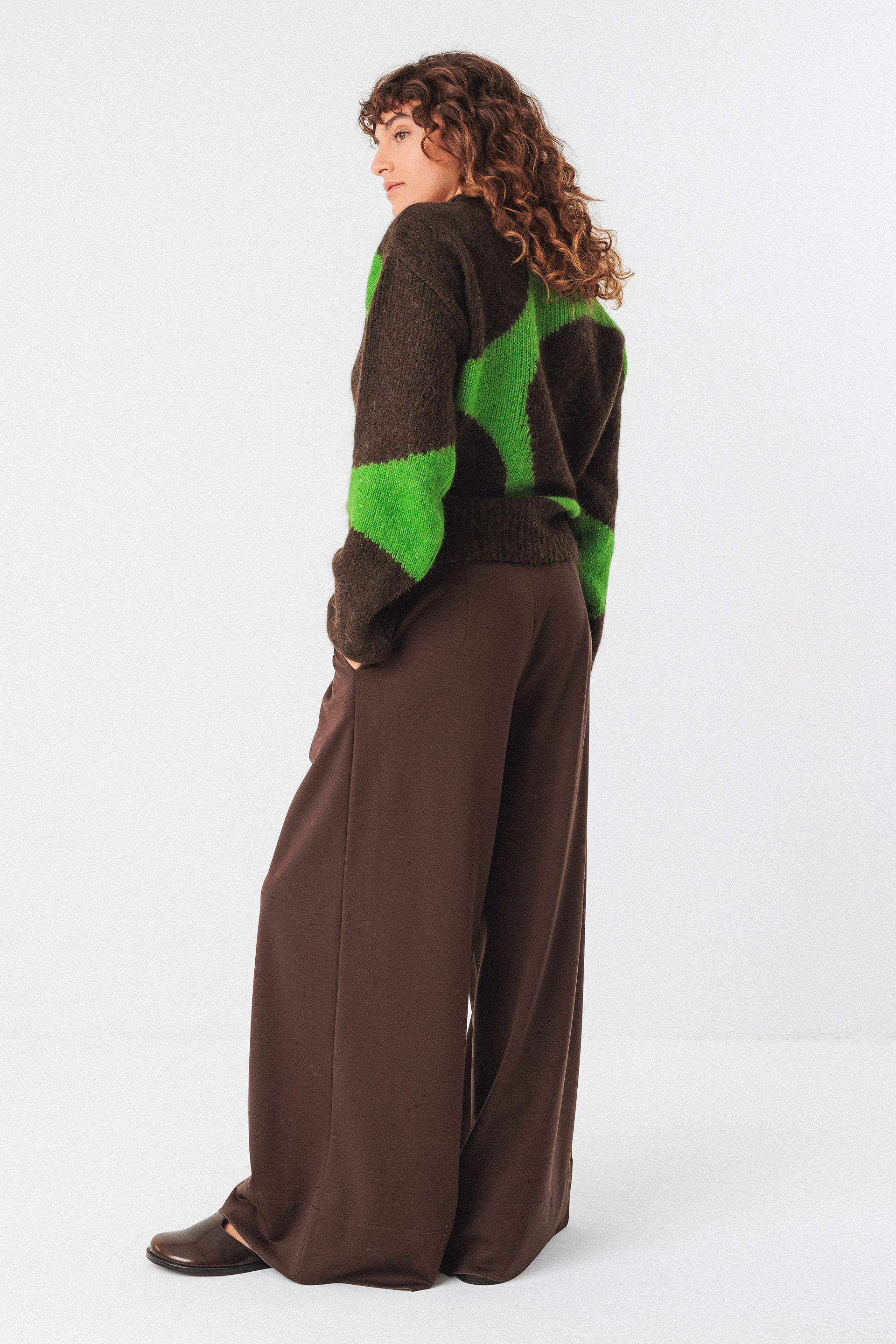 skfk femme pull aitza dotz laine marron vert l armoire poethique  3 