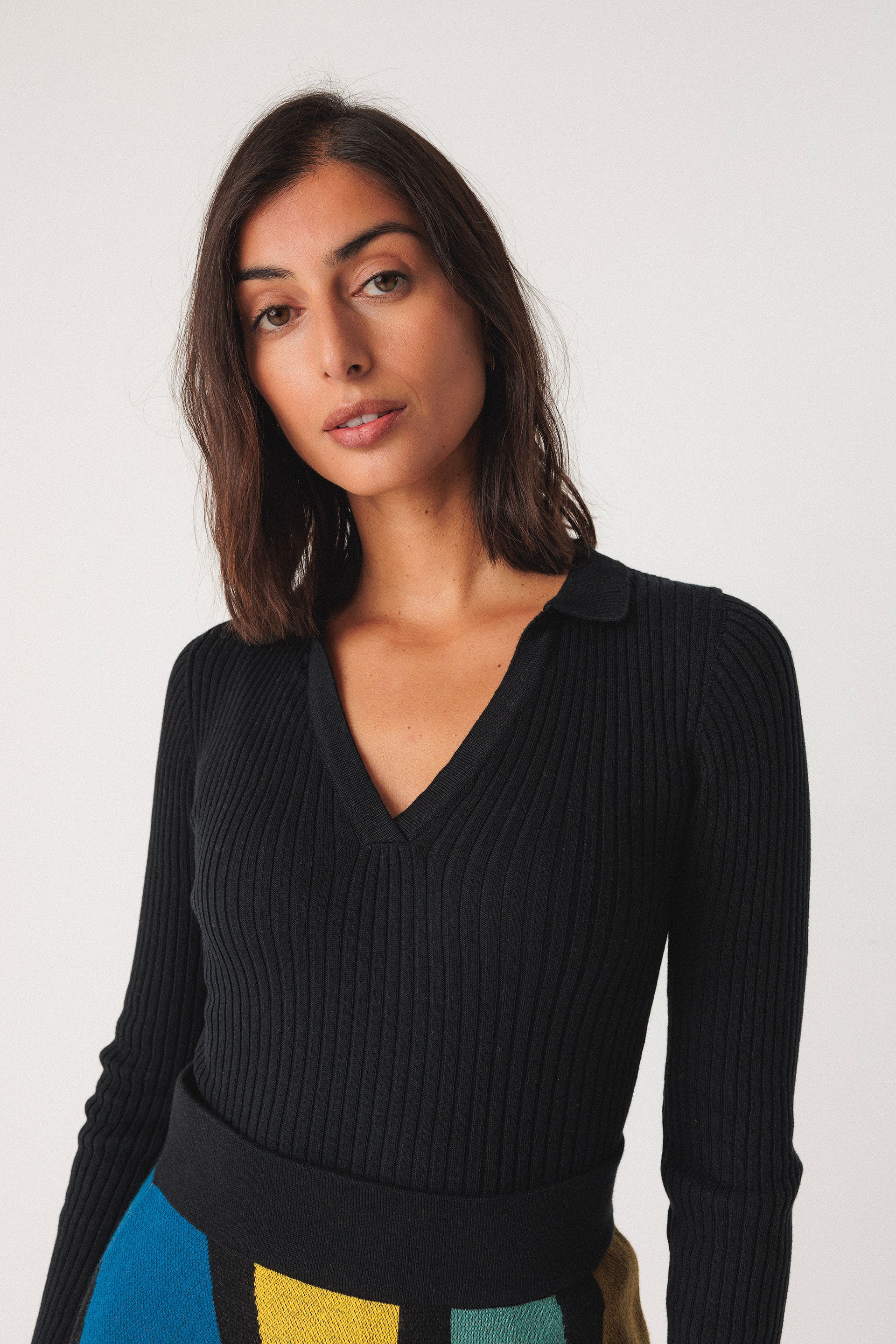 skfk femme pull ariza coton bio noir l armoire poethique  1 