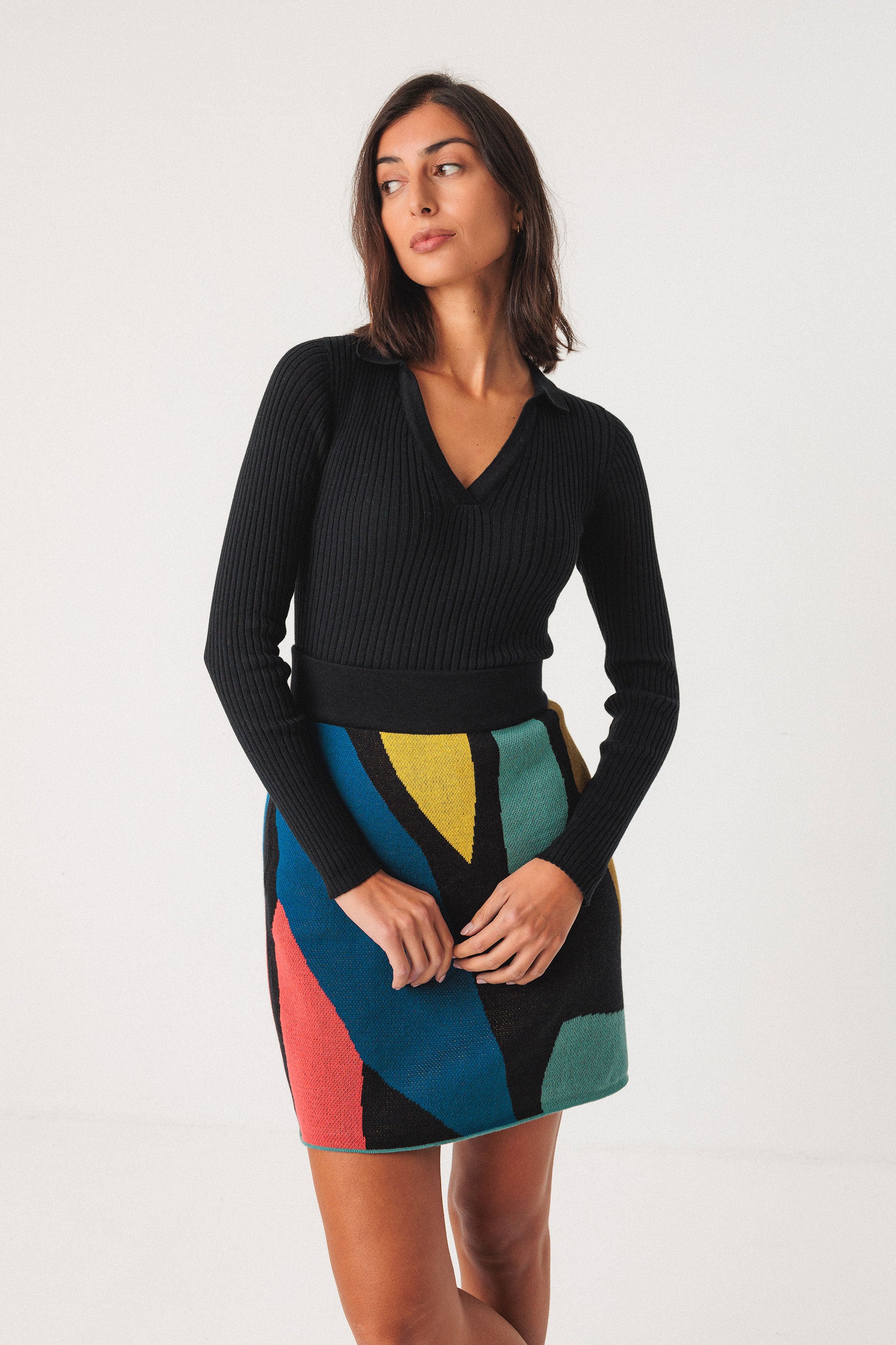 skfk femme pull ariza coton bio noir l armoire poethique  2 
