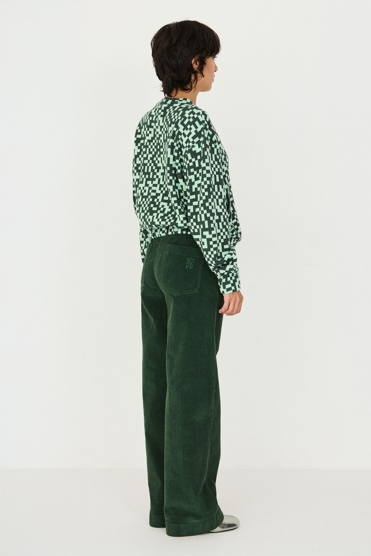 skfk femme pull galar vert coton bio l armoire poethique  1 