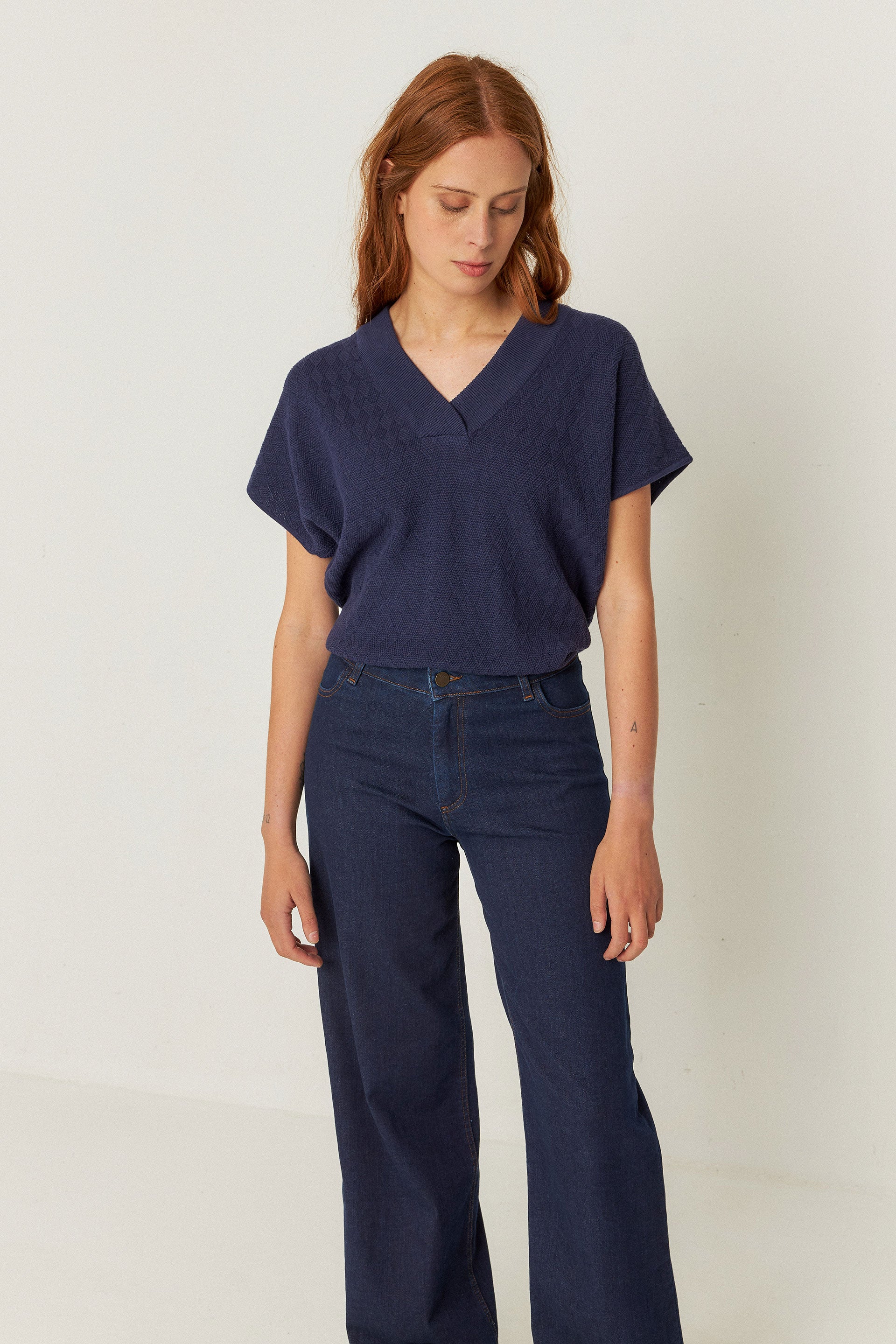 skfk femme pull garazi bleu coton bio l armoire poethique  2 