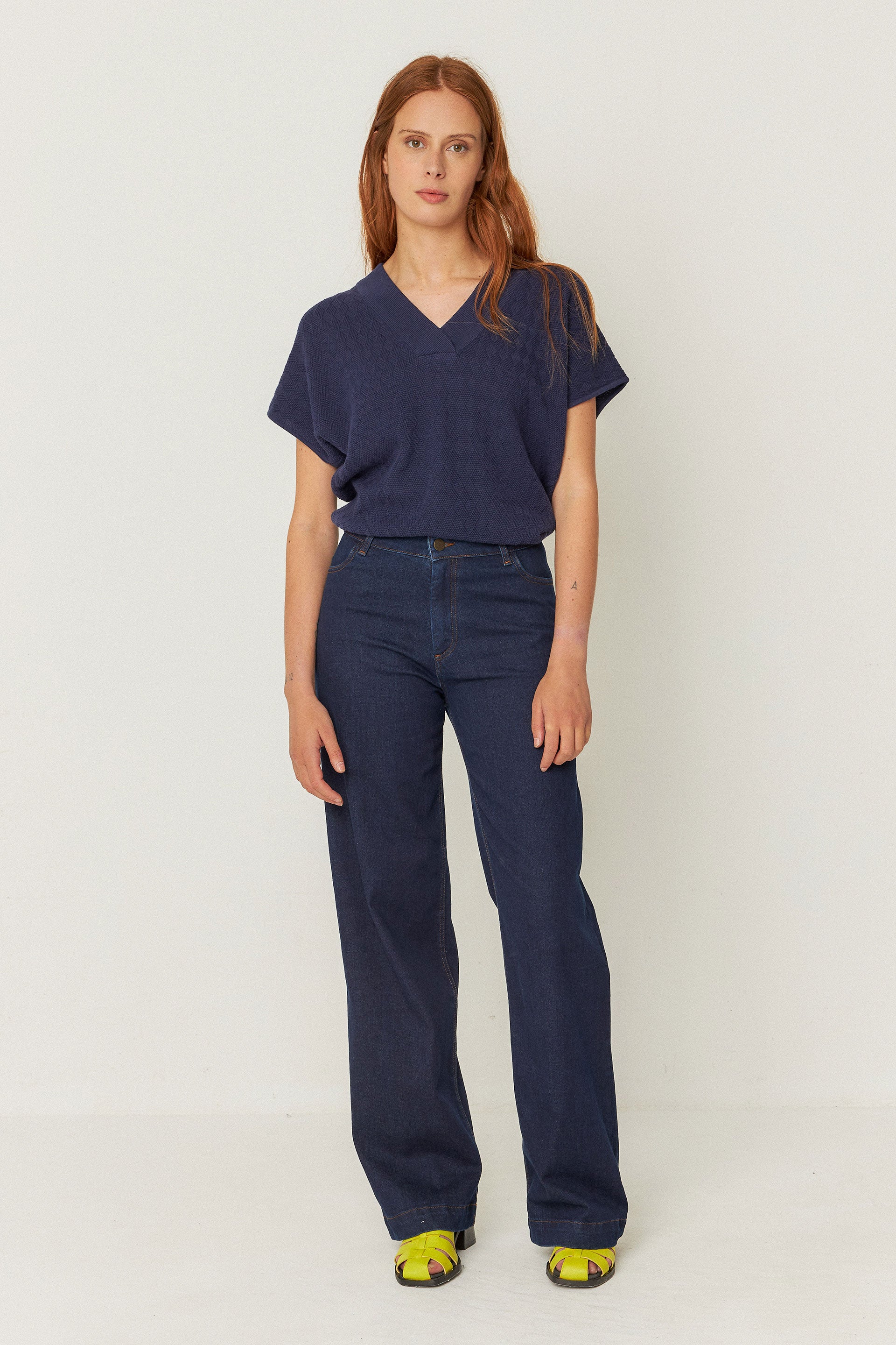 skfk femme pull garazi bleu coton bio l armoire poethique  4 
