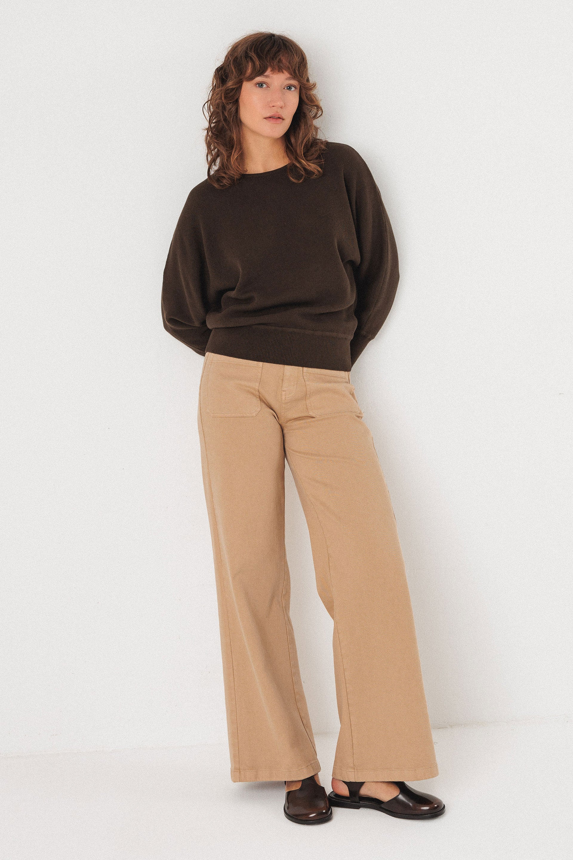 skfk femme pull ibar coton bio marron l armoire poethique  2 