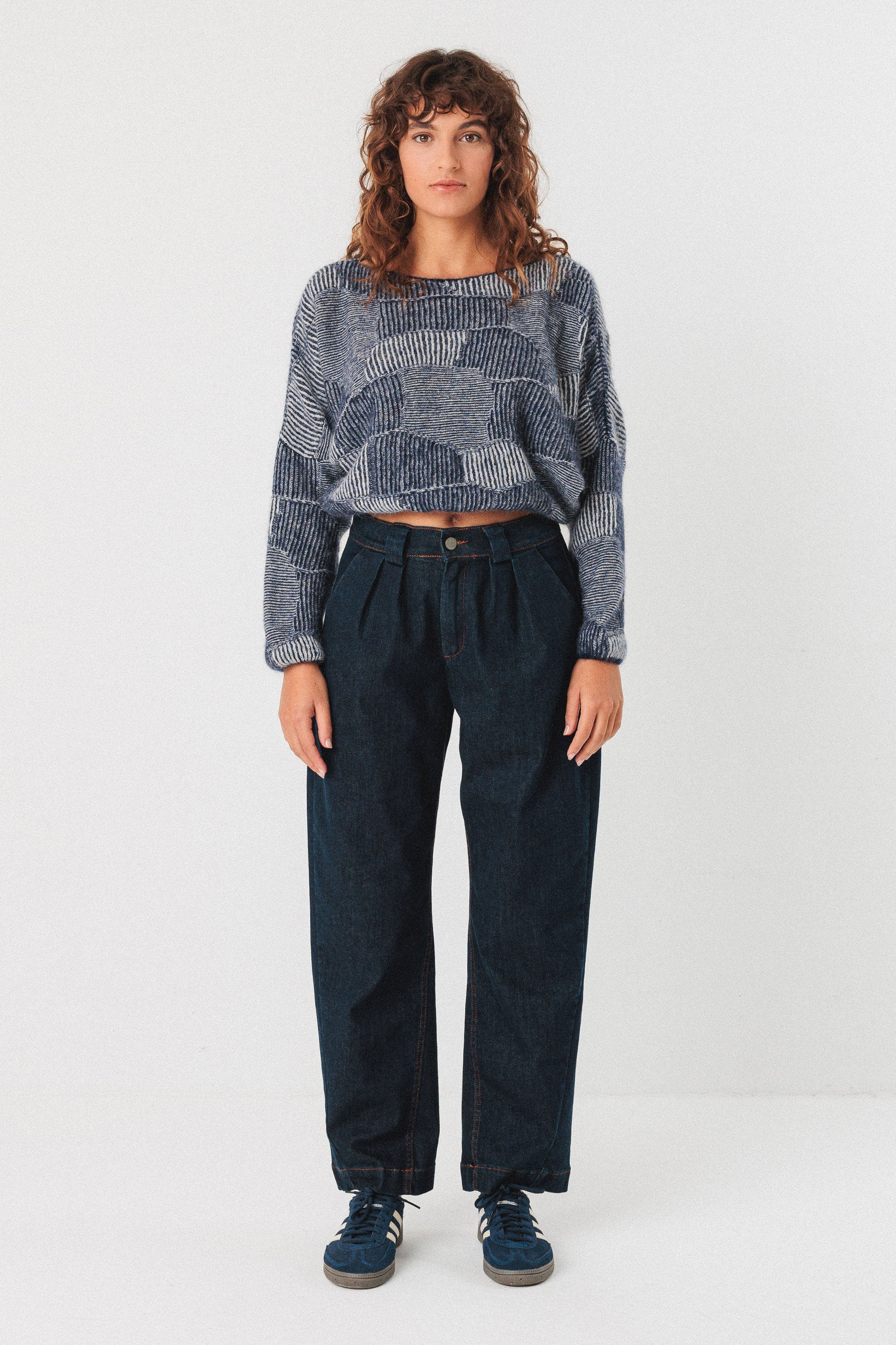 skfk femme pull naia laine gris bleu l armoire poethique  2 
