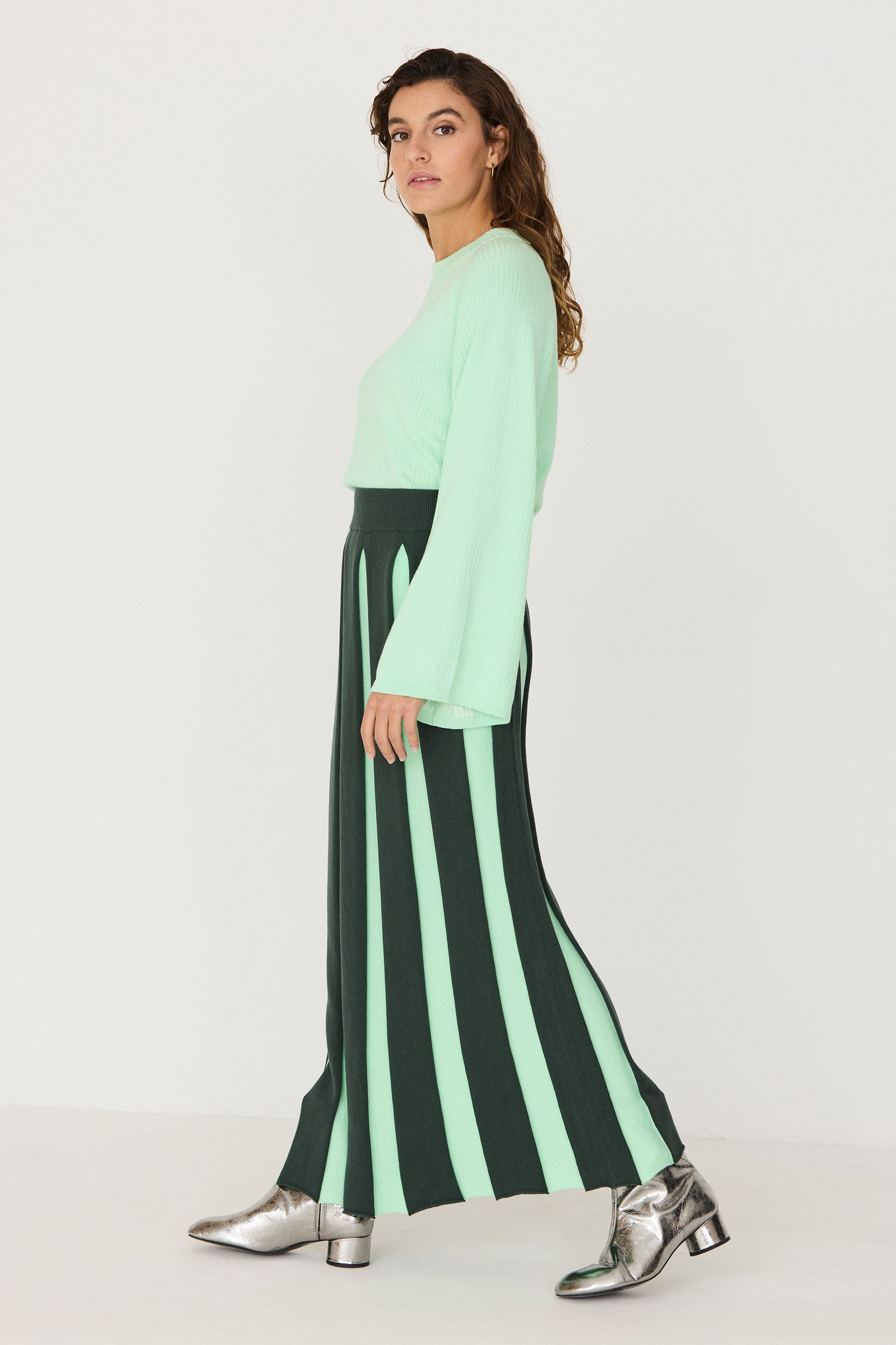 skfk femme pull noa vert d eau coton bio l armoire poethique  4 