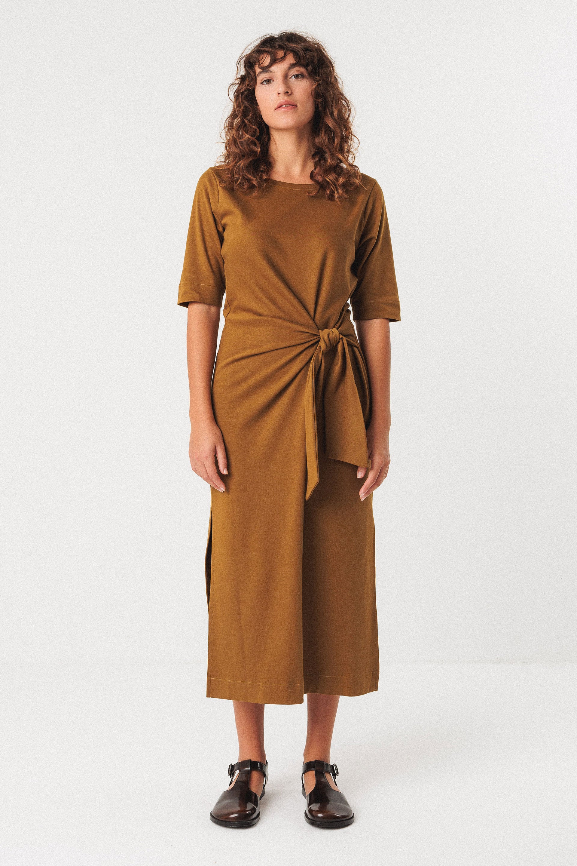 skfk femme robe ani coton bio vert olive l armoire poethique  3 
