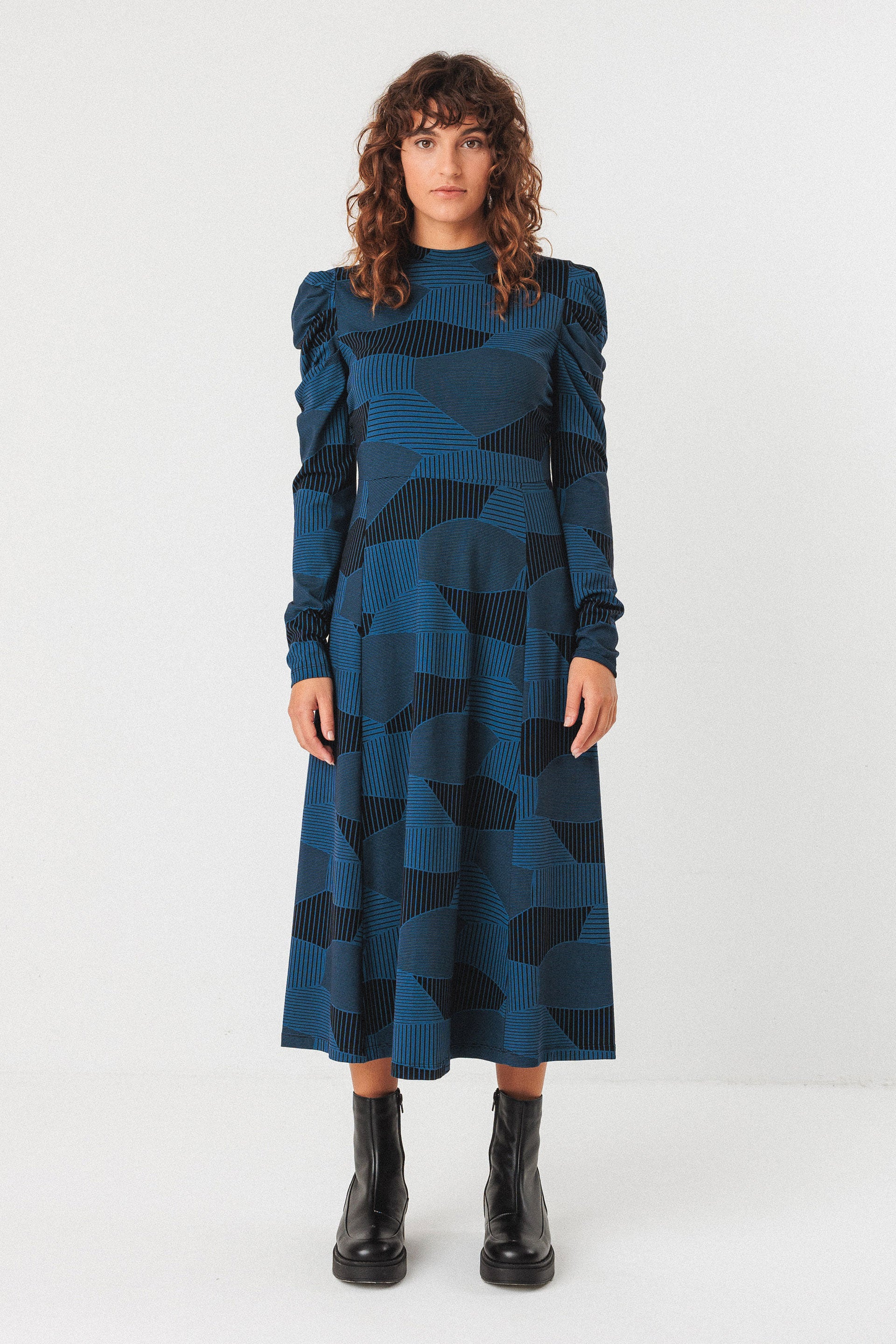 skfk femme robe lano minerals coton bio bleu gris l armoire poethique  1 