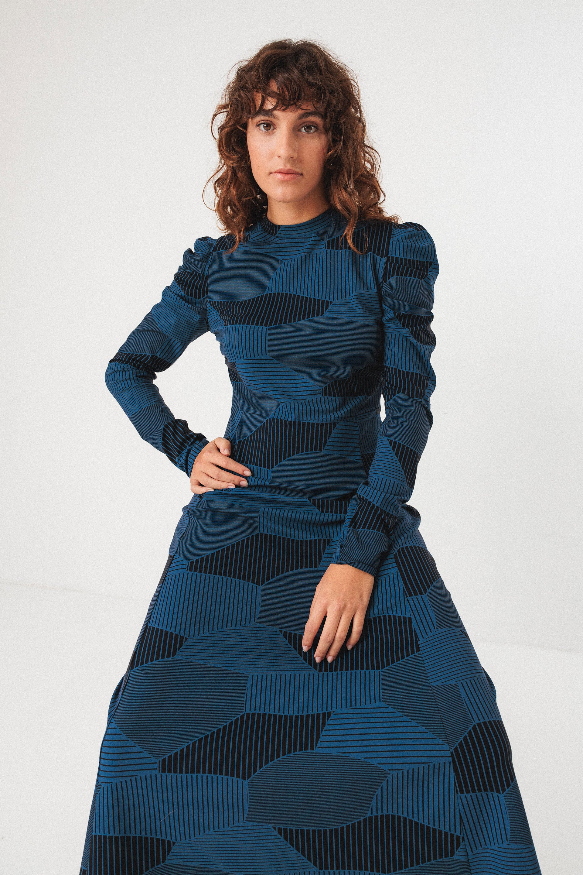 skfk femme robe lano minerals coton bio bleu gris l armoire poethique  4 
