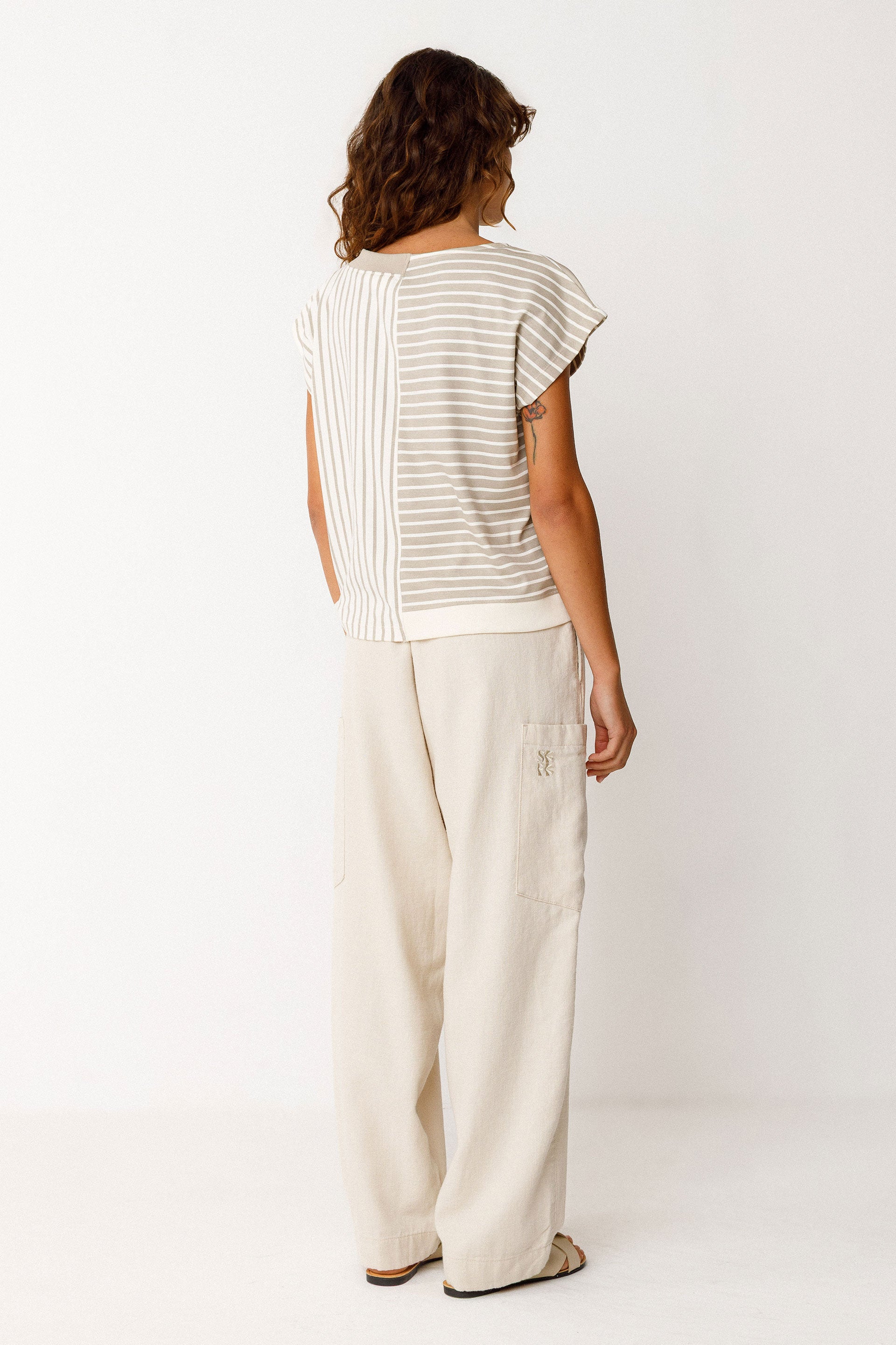 skfk femme t shirt ekai beige creme coton bio l armoire poethique  4 