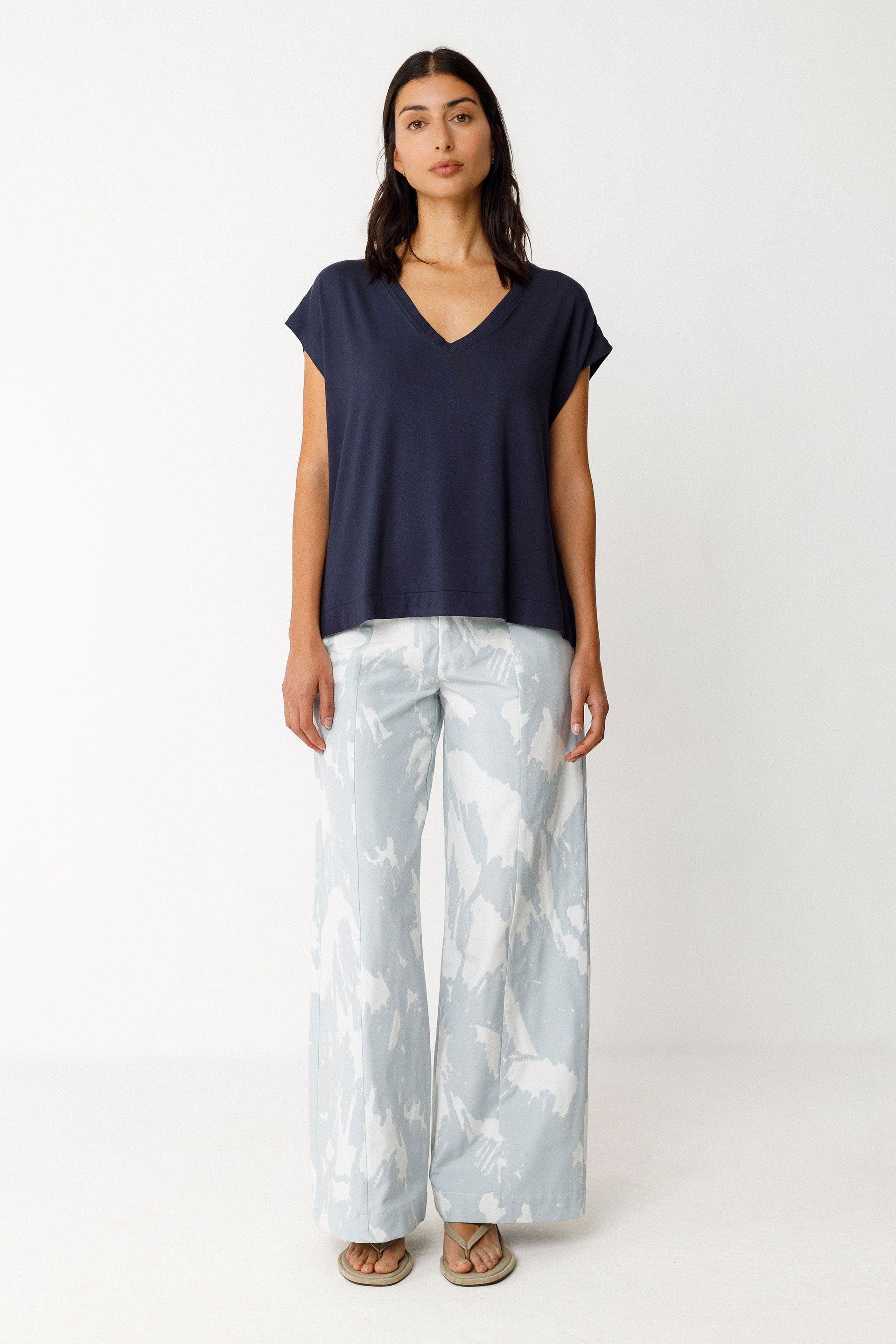 skfk femme t shirt zur 10 bleu tencel modal l armoire poethique  1 