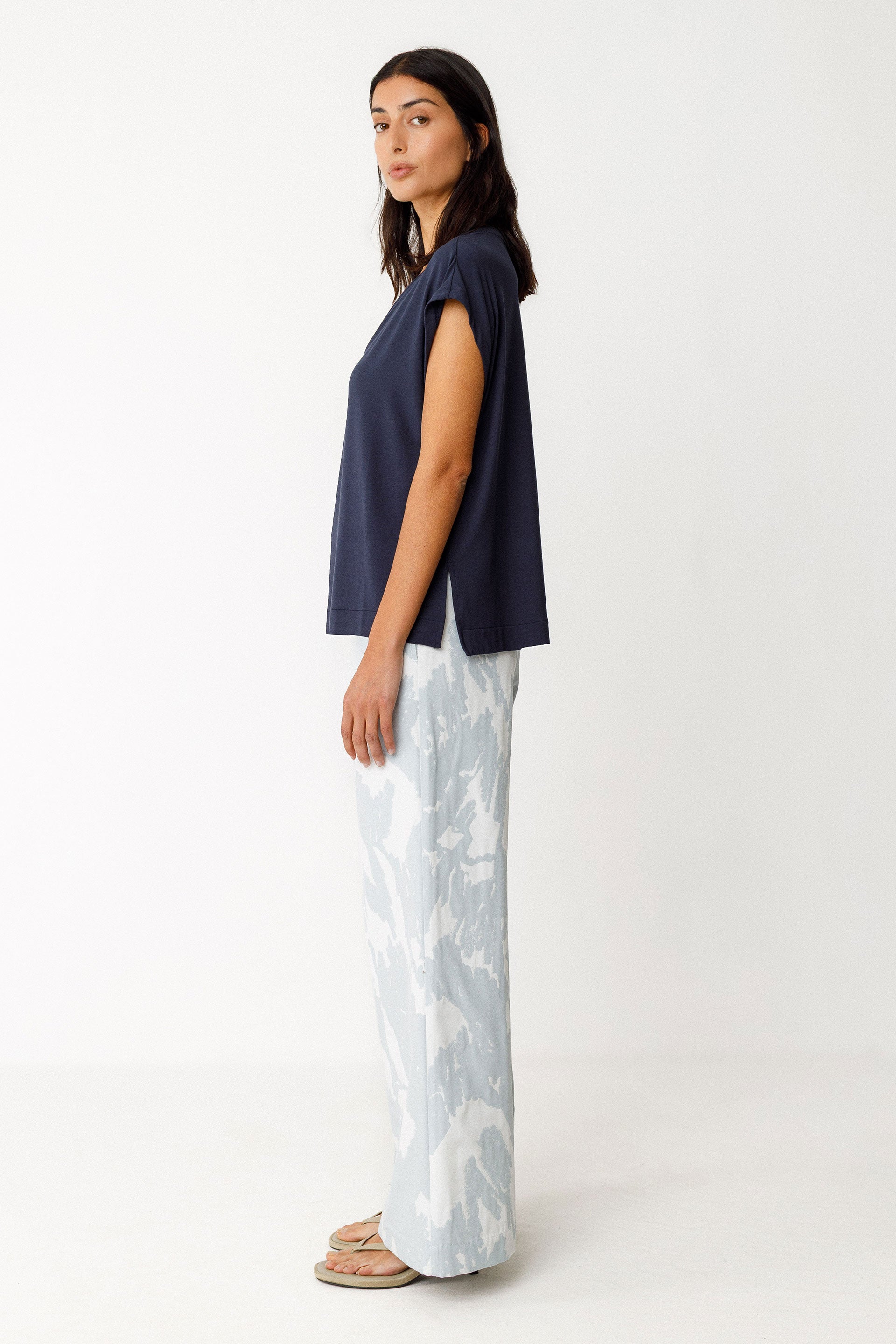 skfk femme t shirt zur 10 bleu tencel modal l armoire poethique  2 