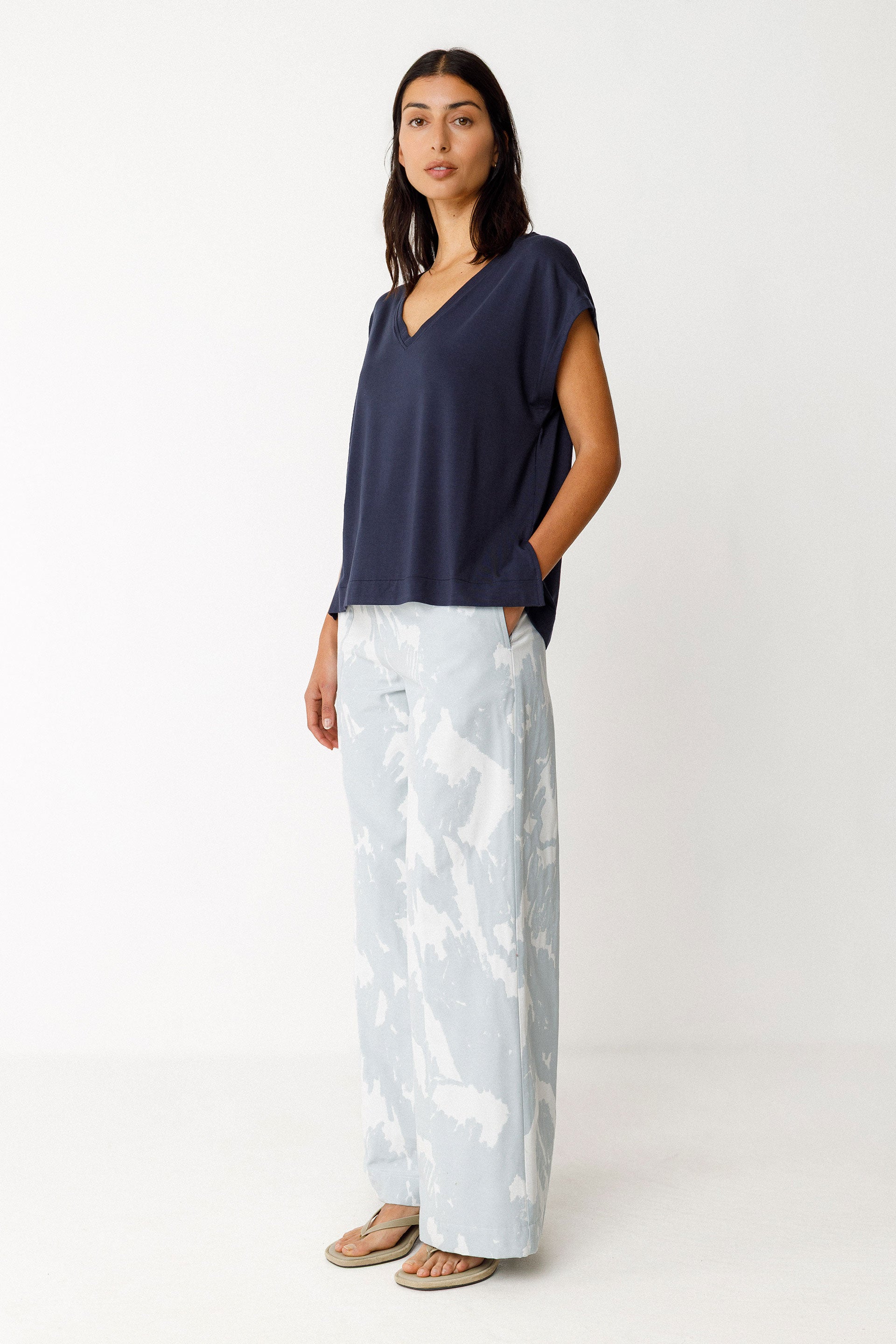 skfk femme t shirt zur 10 bleu tencel modal l armoire poethique  3 