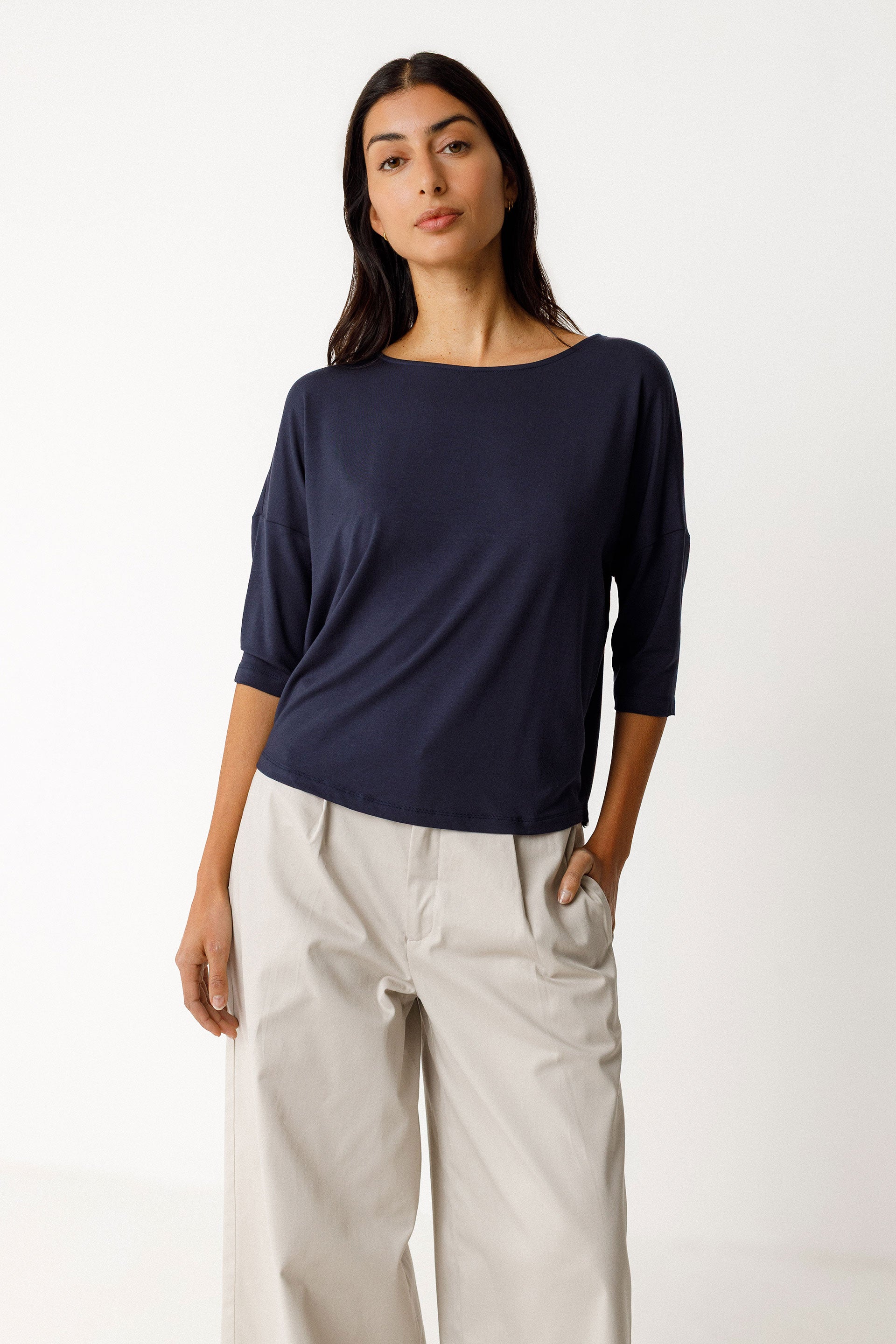 skfk femme t shirt zur 11 bleu tencel modal l armoire poethique  1 