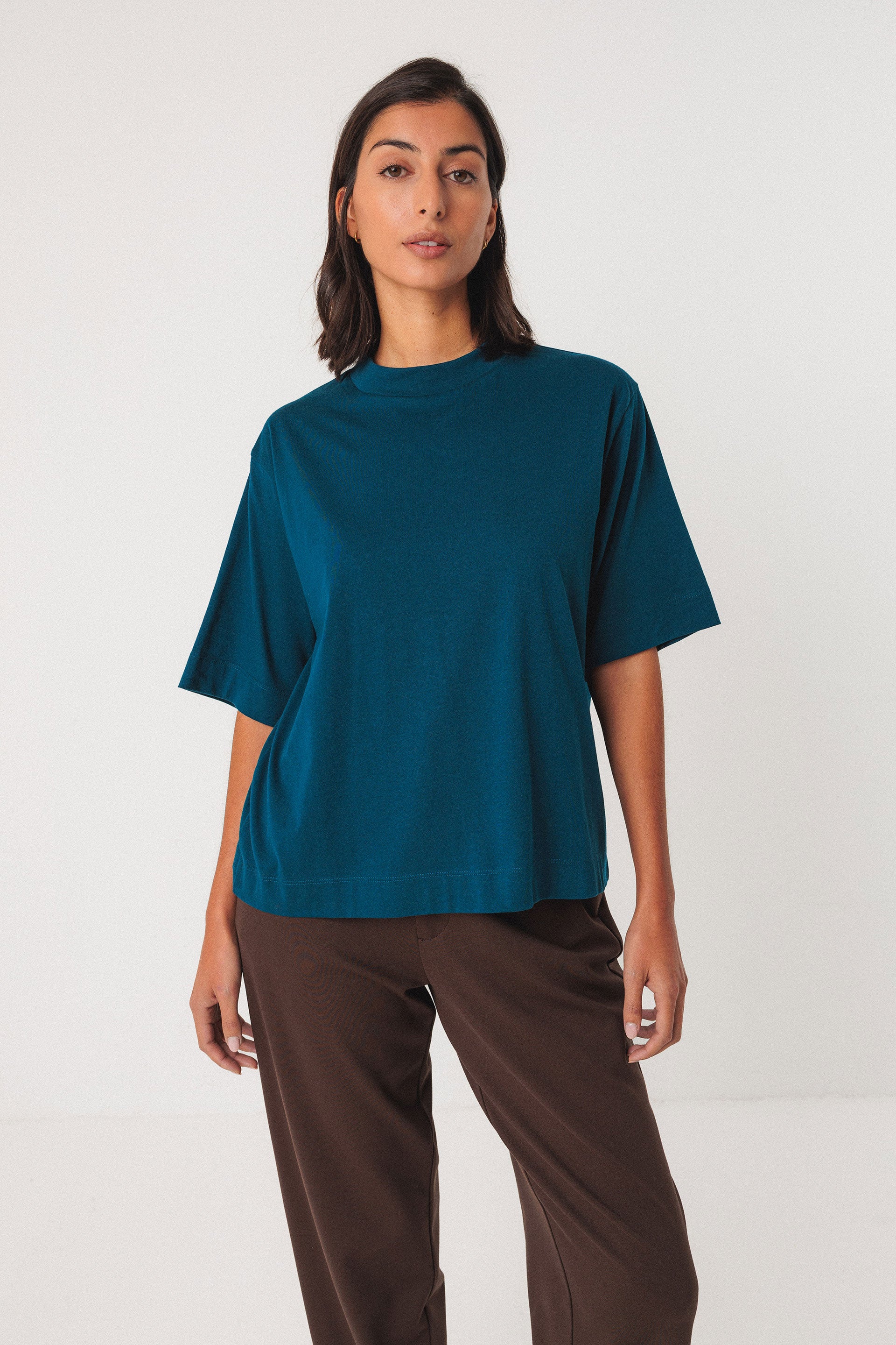 skfk femme tee shirt zuntz 6 coton bio bleu oxford l armoire poethique  1 