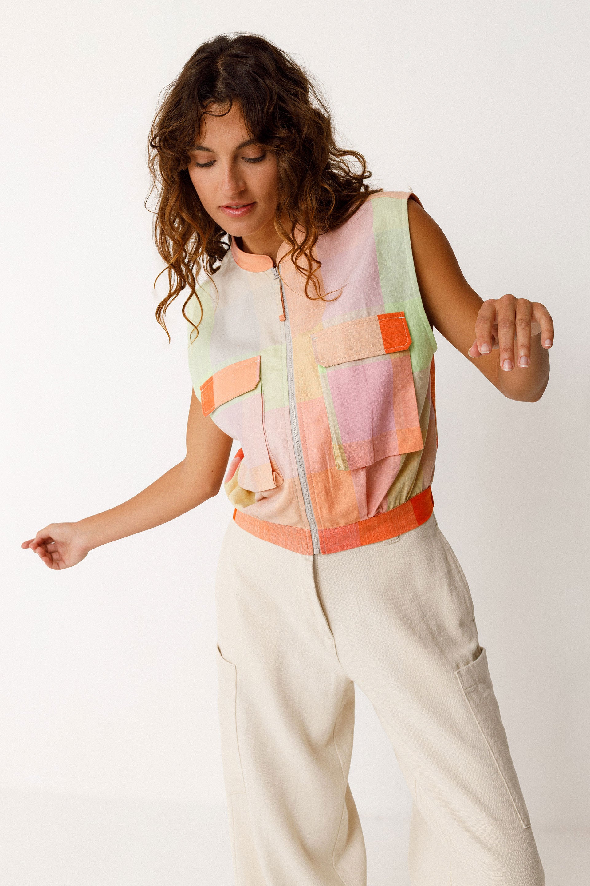 skfk femme top bea rose orange coton bio l armoire poethique  1 